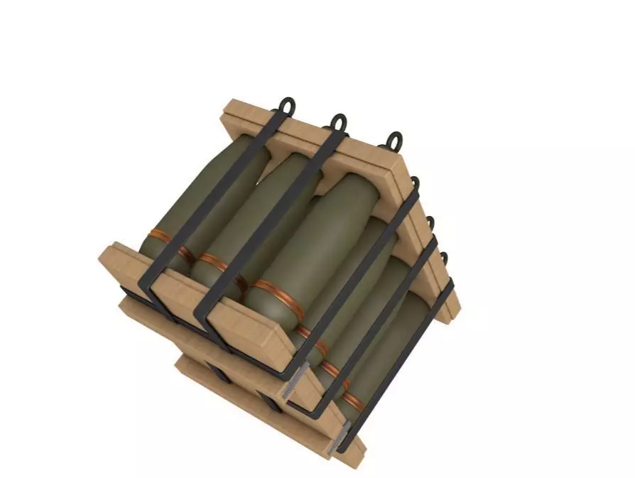 Military Artillery Shells 155mm  3D model_3