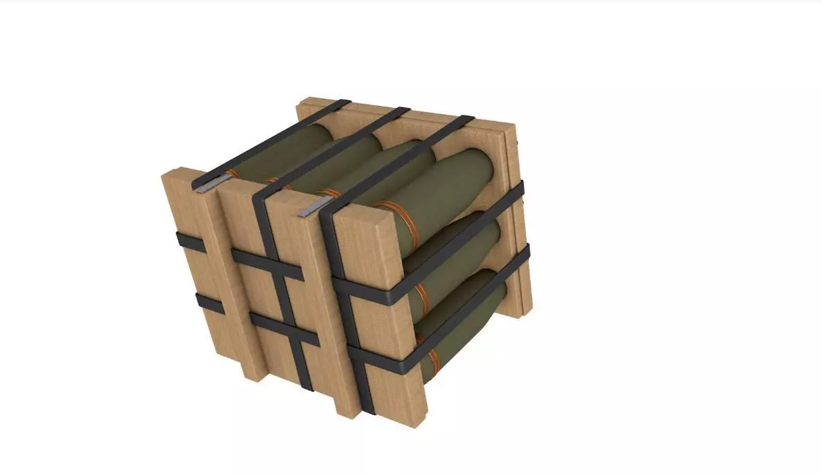 Military Artillery Shells 155mm  3D model_2