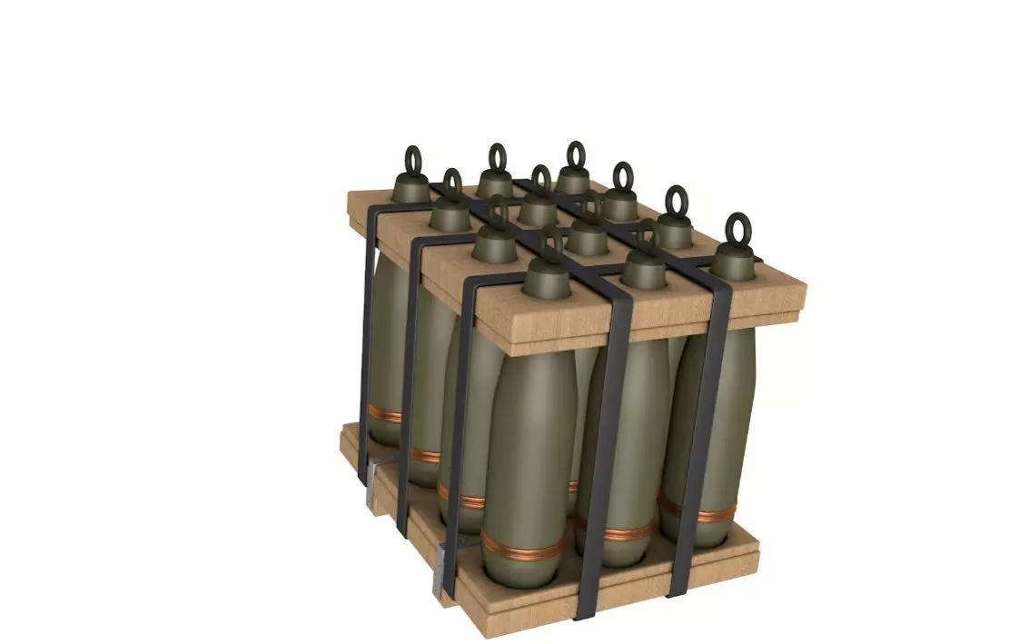 Military Artillery Shells 155mm  3D model_1
