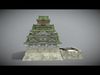 Osaka Castle Low-poly 3D model_1