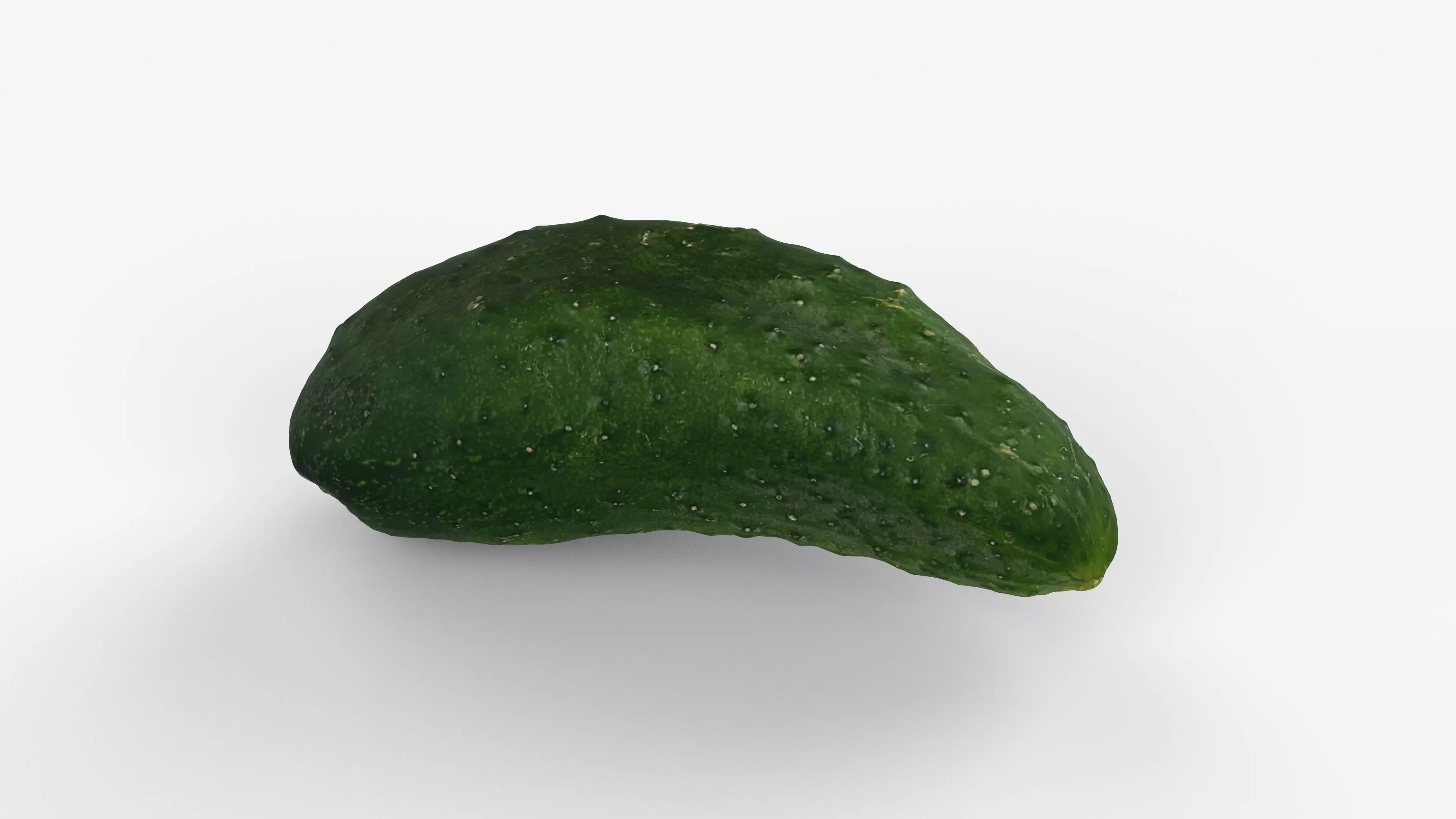 Photorealistic 3D scan of cucumber - Fresh Whole Vegetable Low-poly 3D model_8