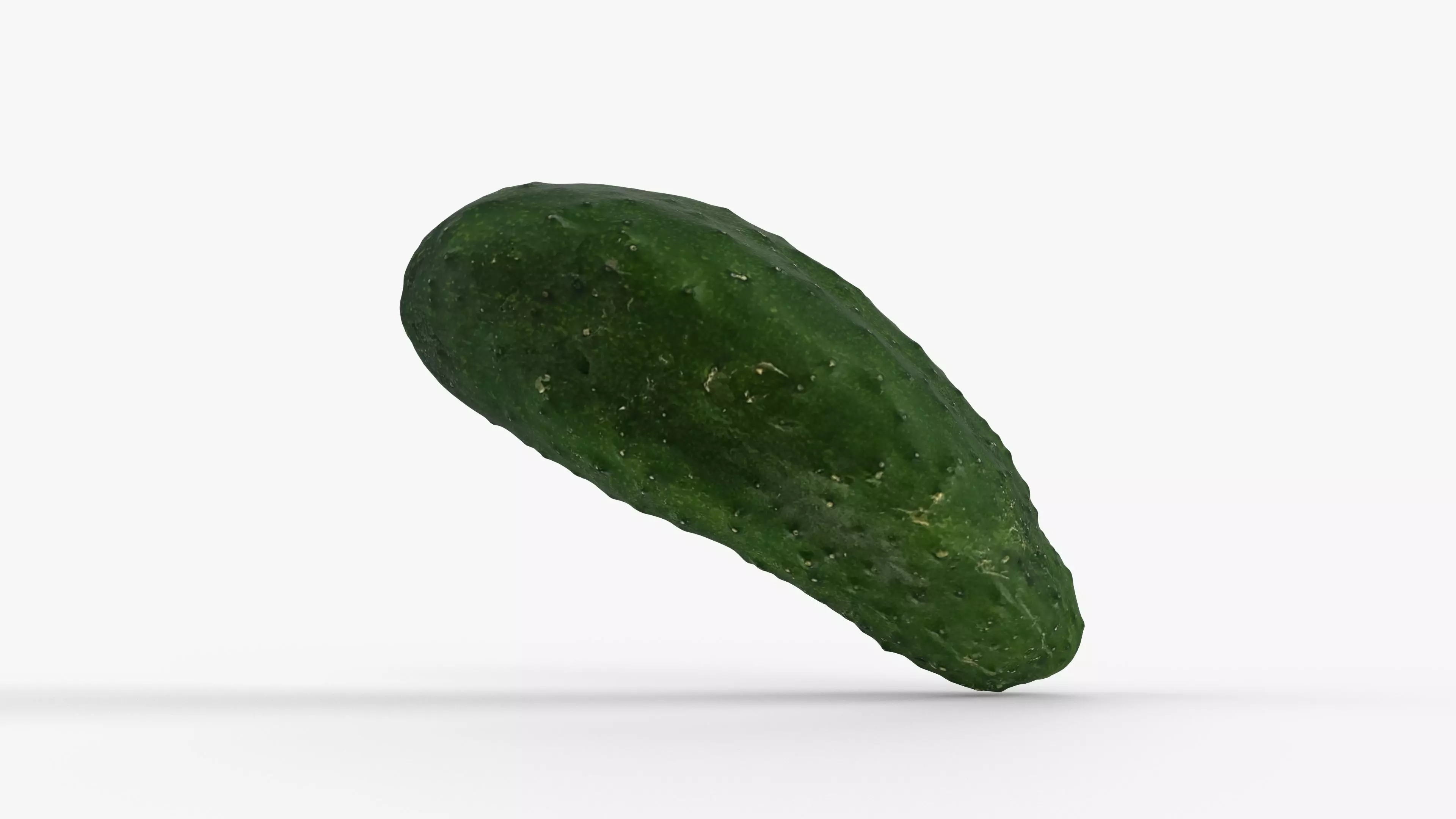 Photorealistic 3D scan of cucumber - Fresh Whole Vegetable Low-poly 3D model_10