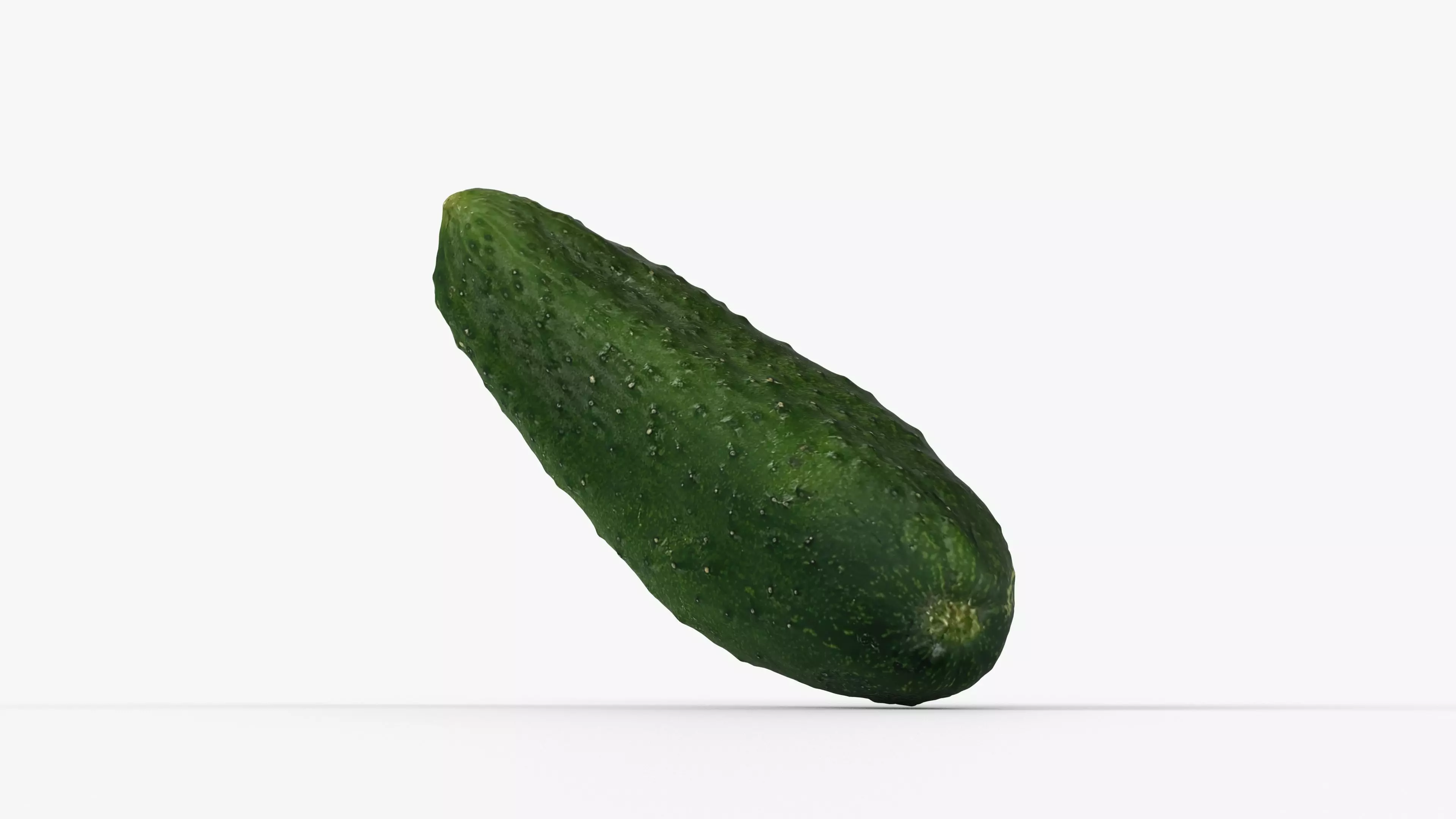 Photorealistic 3D scan of cucumber - Fresh Whole Vegetable Low-poly 3D model_14