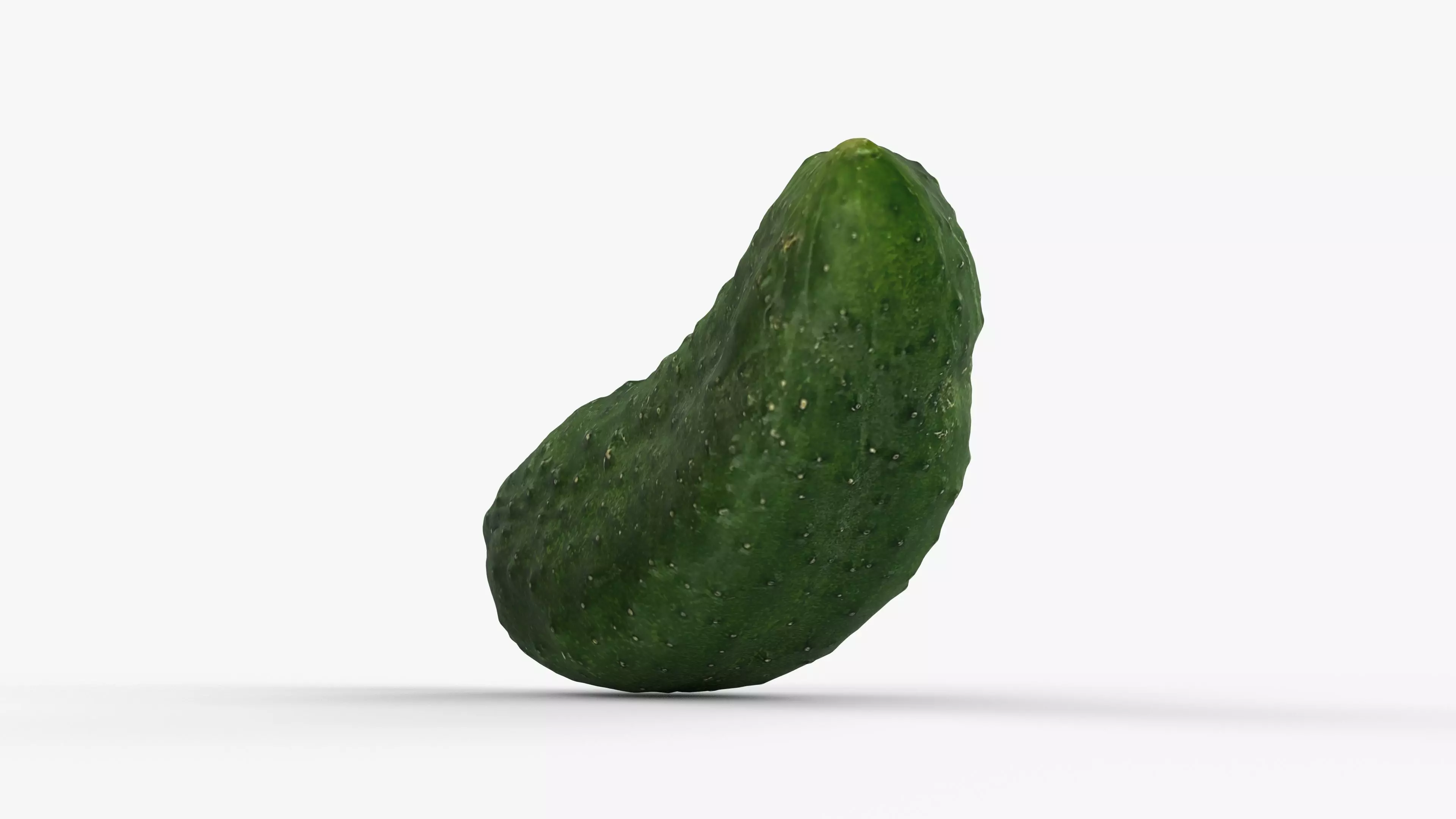 Photorealistic 3D scan of cucumber - Fresh Whole Vegetable Low-poly 3D model_5
