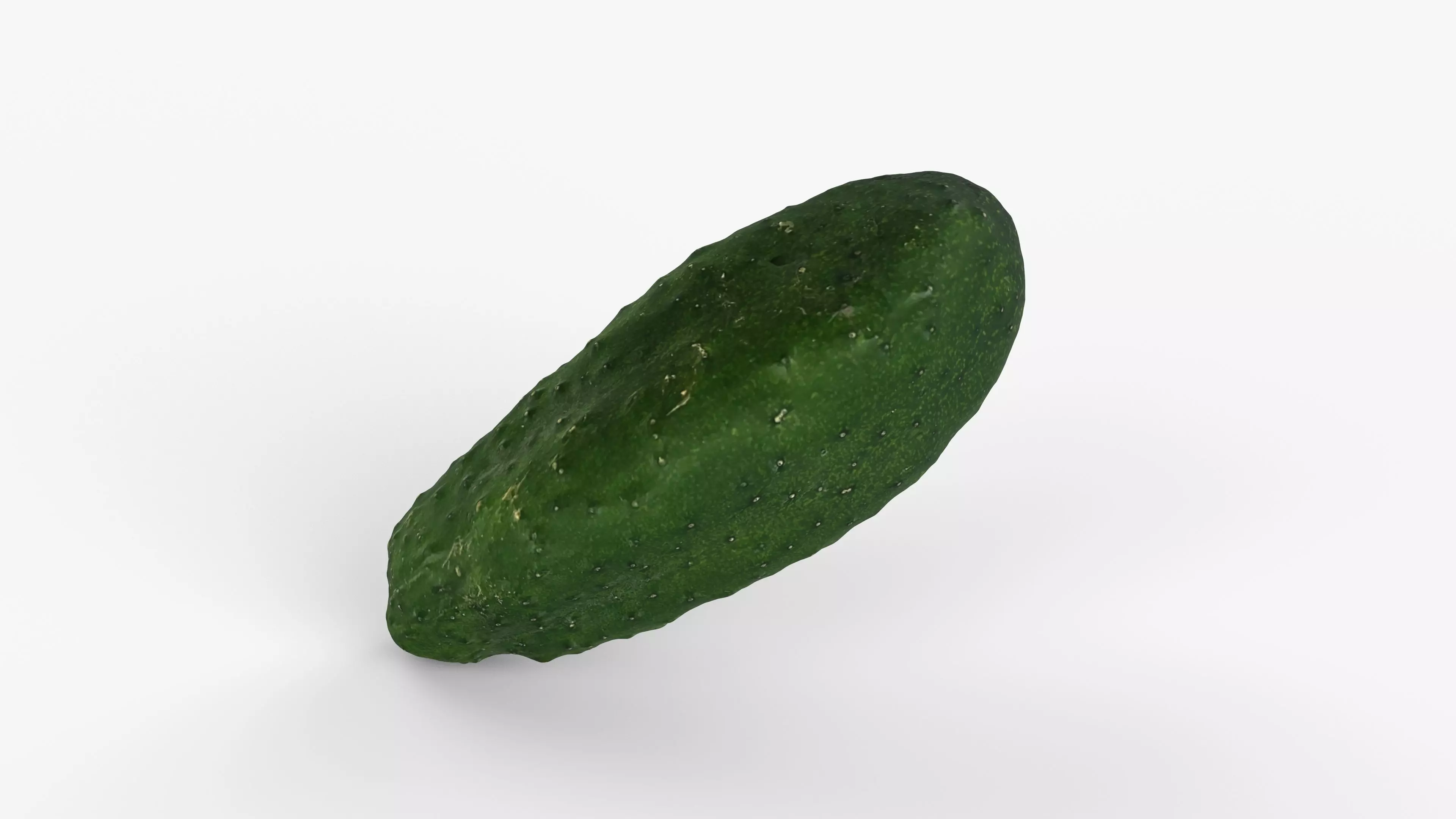 Photorealistic 3D scan of cucumber - Fresh Whole Vegetable Low-poly 3D model_11