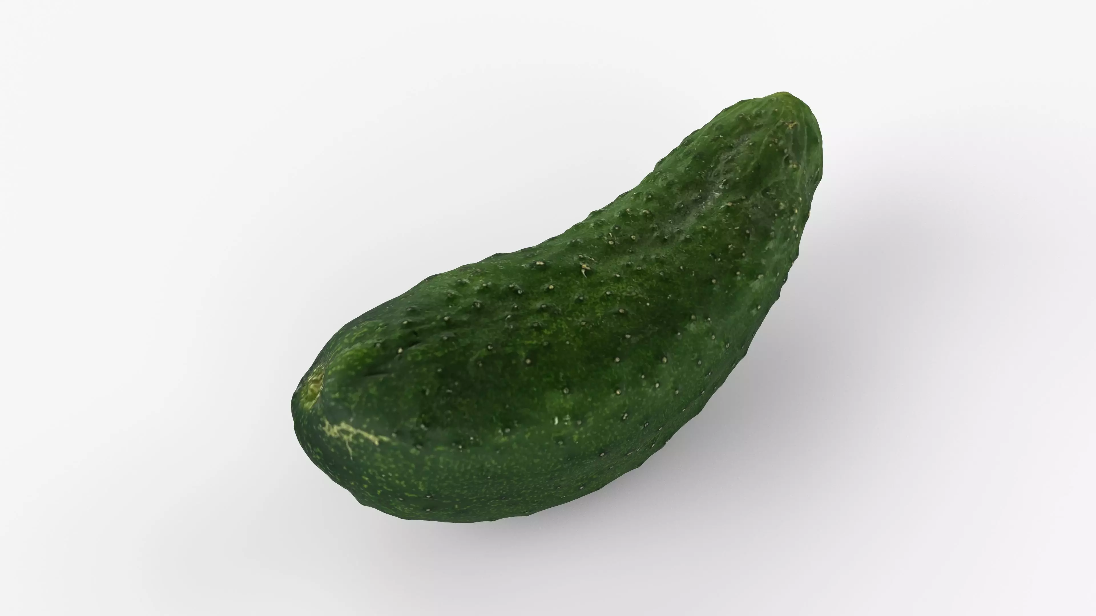 Photorealistic 3D scan of cucumber - Fresh Whole Vegetable Low-poly 3D model_1