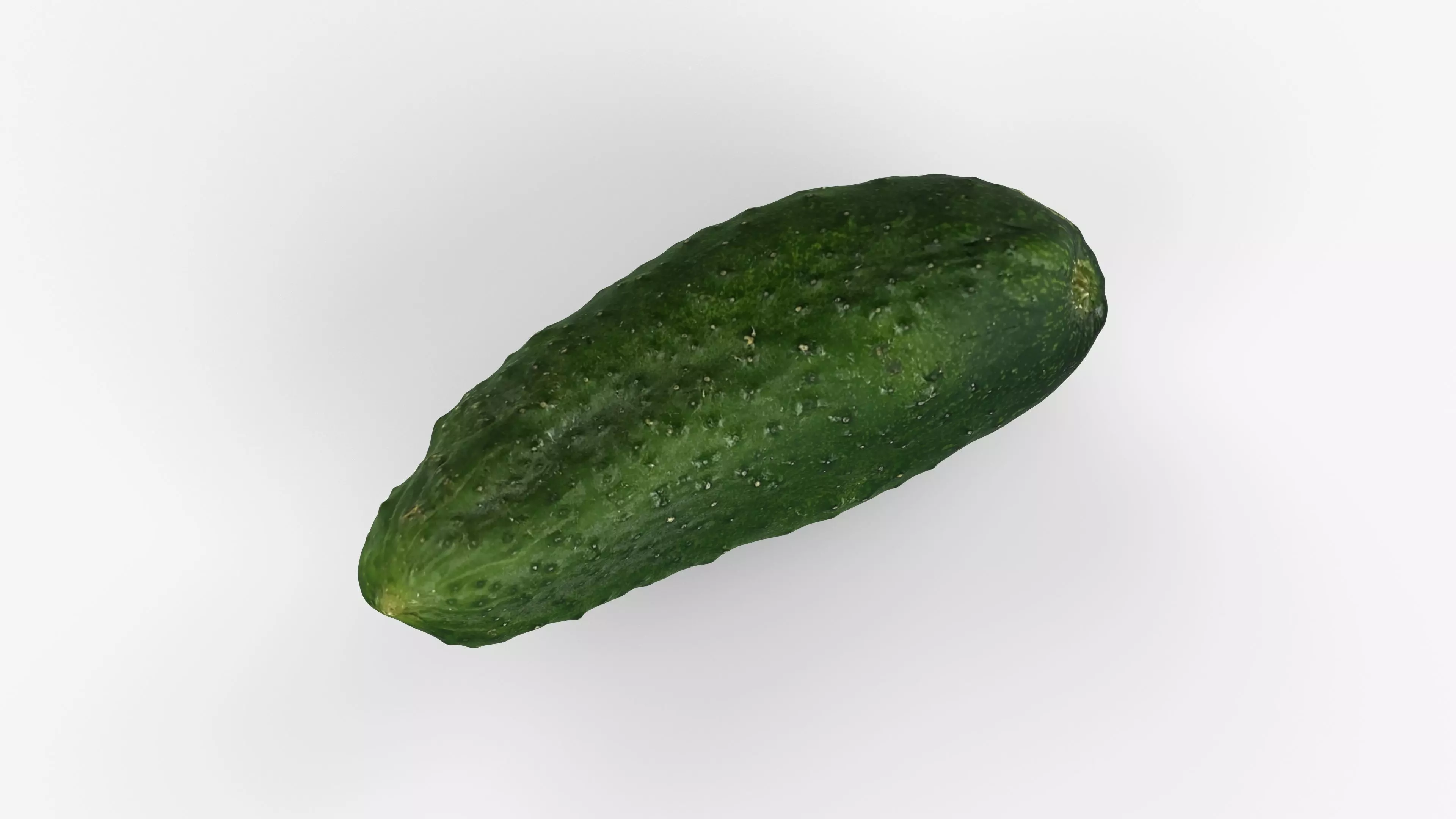 Photorealistic 3D scan of cucumber - Fresh Whole Vegetable Low-poly 3D model_7