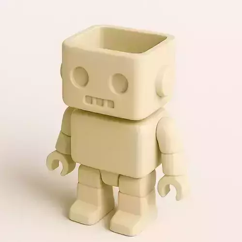 Robot Desk Organizer  Planter  STL for Printing