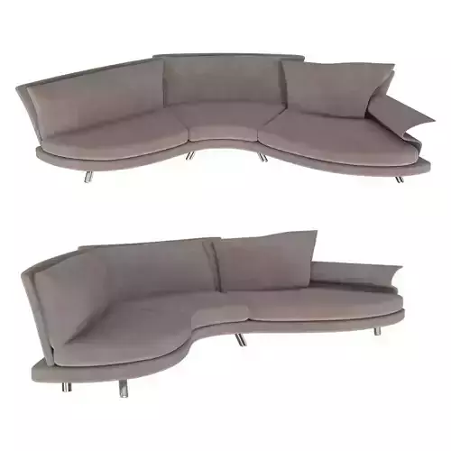 Curved Modern Sectional Sofa 