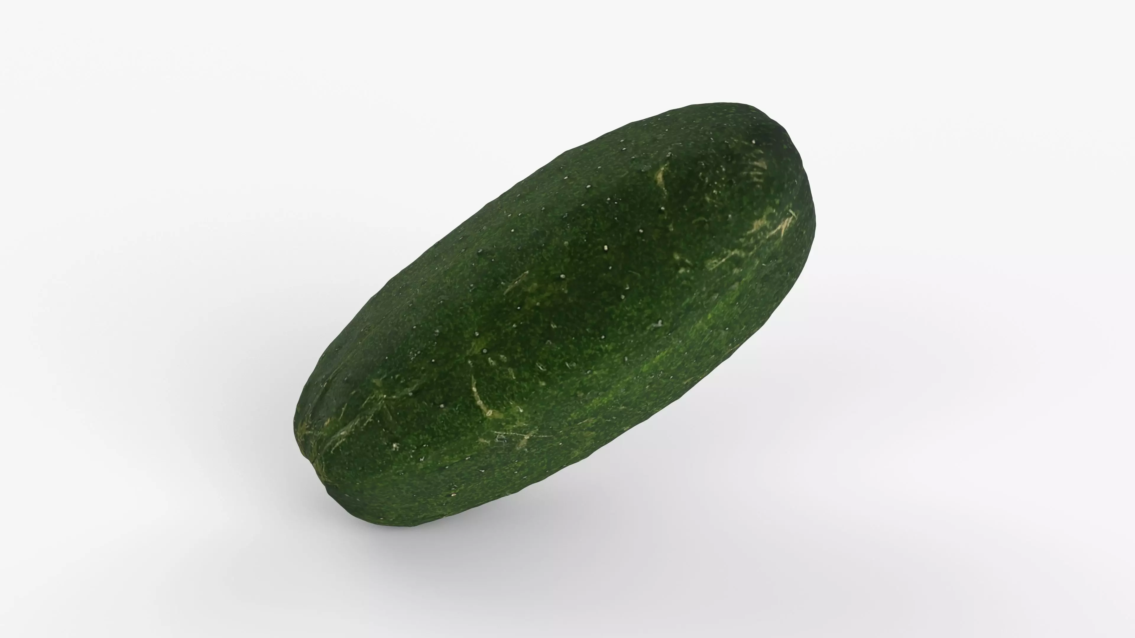Photorealistic 3D scan of cucumber - Fresh Whole Vegetable Low-poly 3D model_11