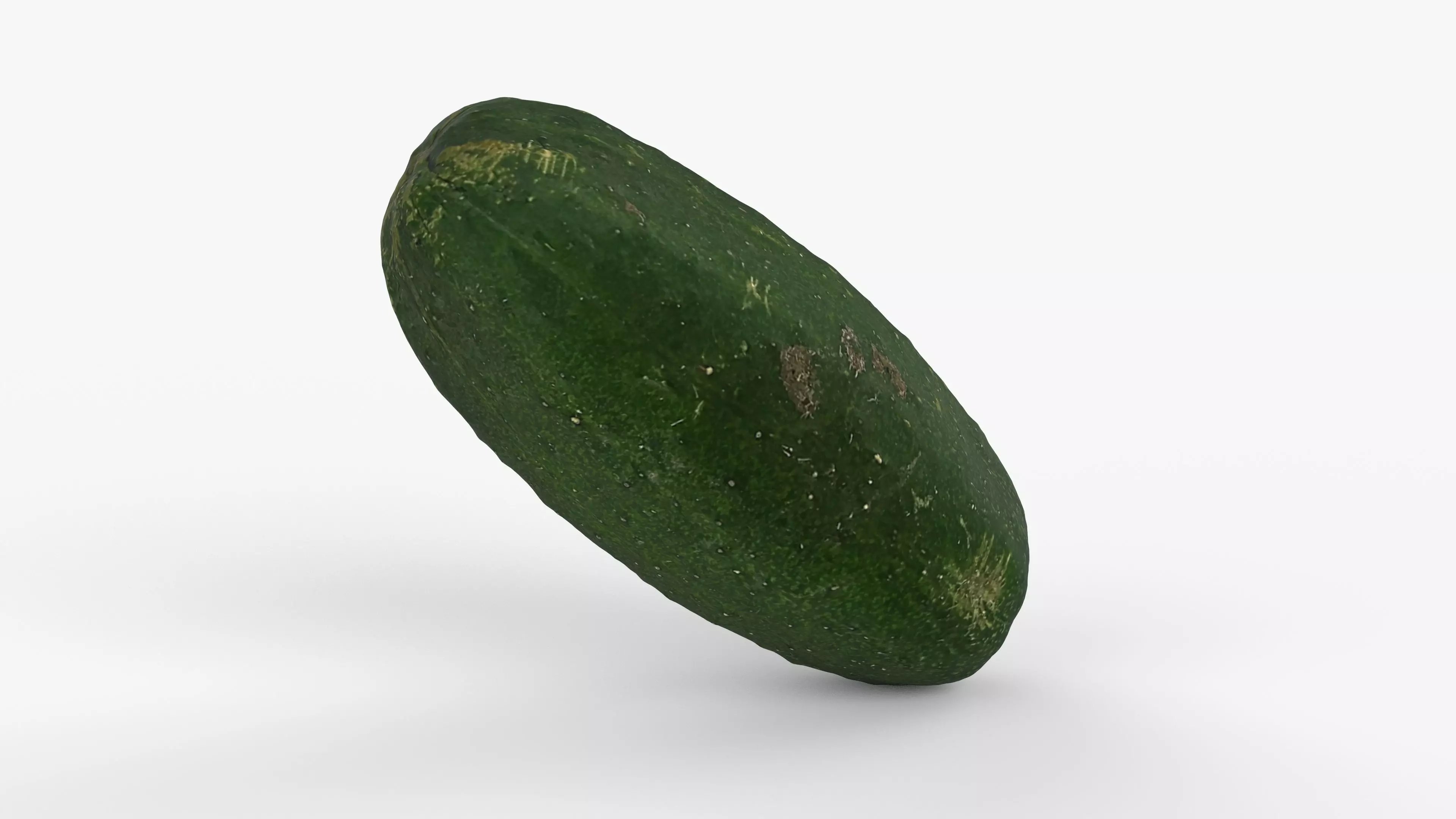 Photorealistic 3D scan of cucumber - Fresh Whole Vegetable Low-poly 3D model_6