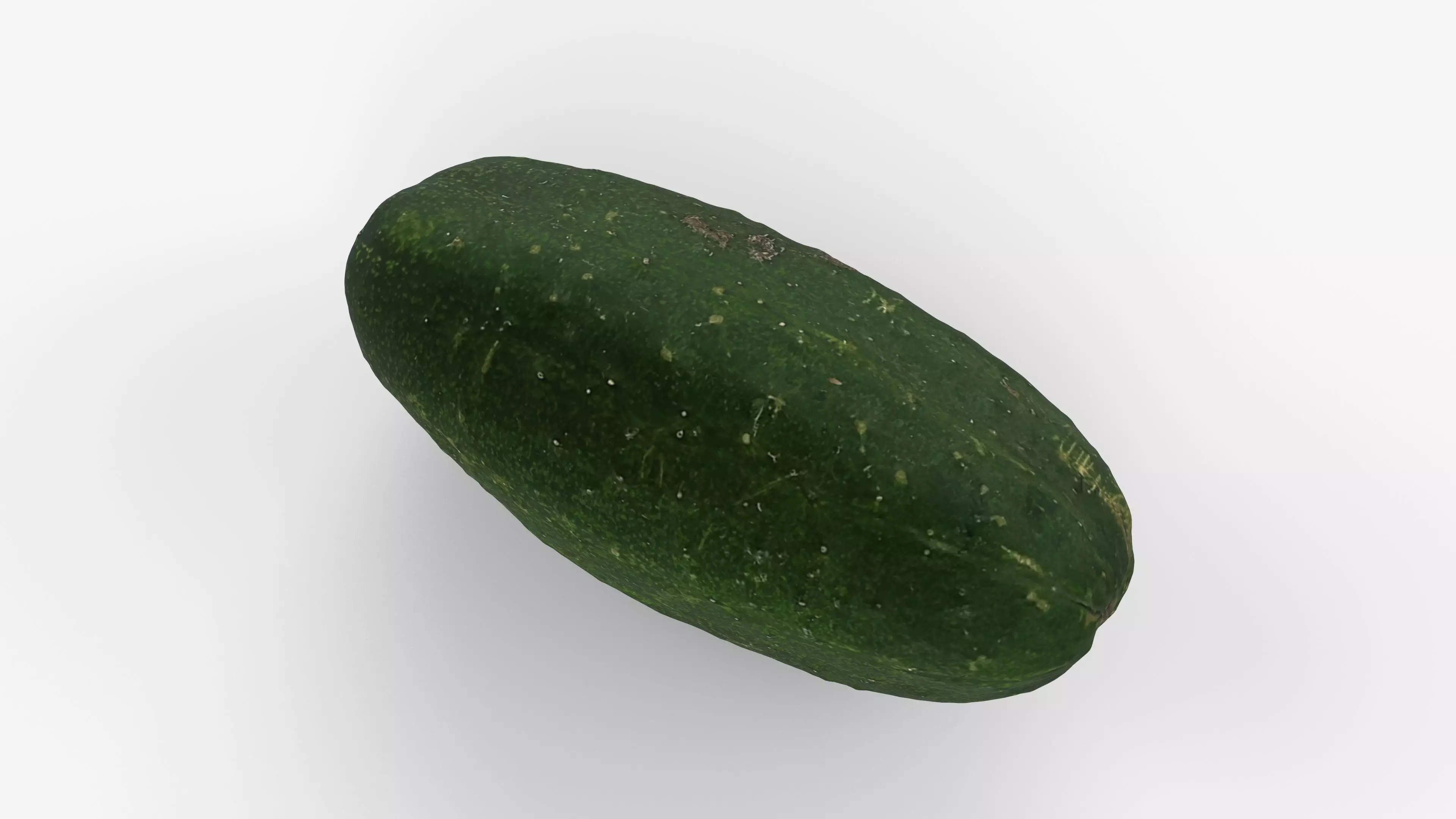Photorealistic 3D scan of cucumber - Fresh Whole Vegetable Low-poly 3D model_4