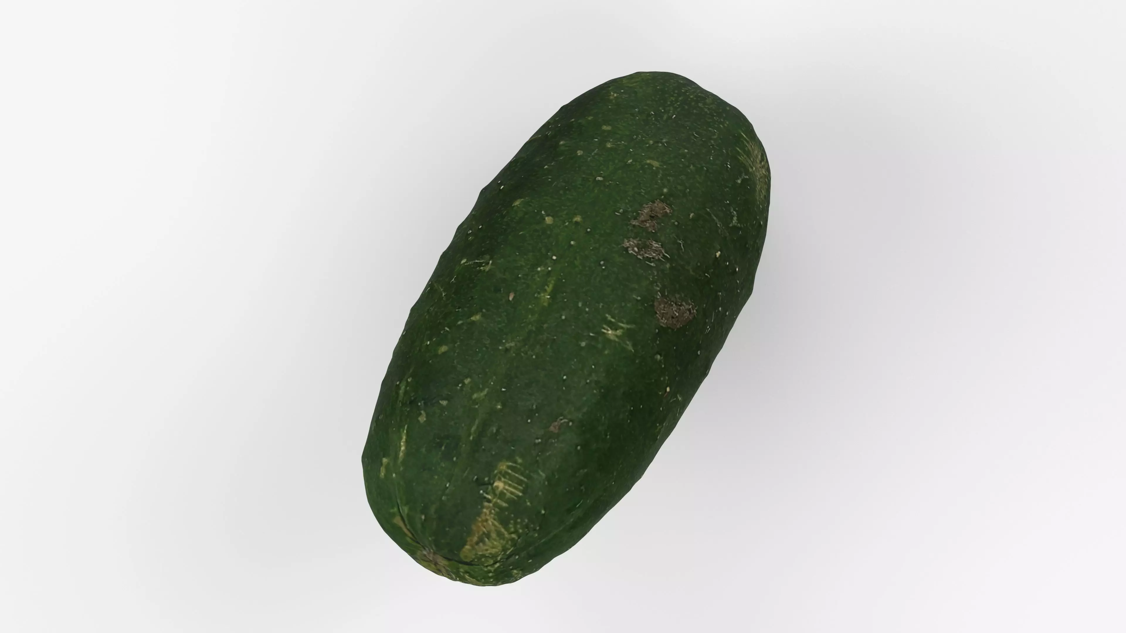 Photorealistic 3D scan of cucumber - Fresh Whole Vegetable Low-poly 3D model_12