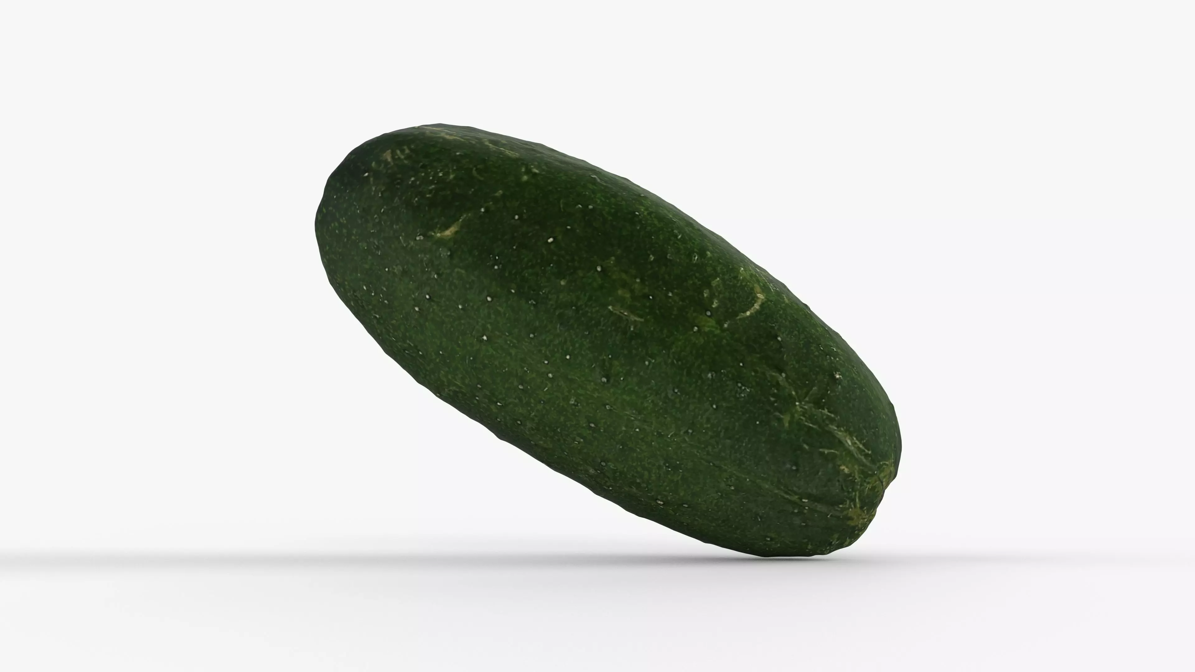 Photorealistic 3D scan of cucumber - Fresh Whole Vegetable Low-poly 3D model_10