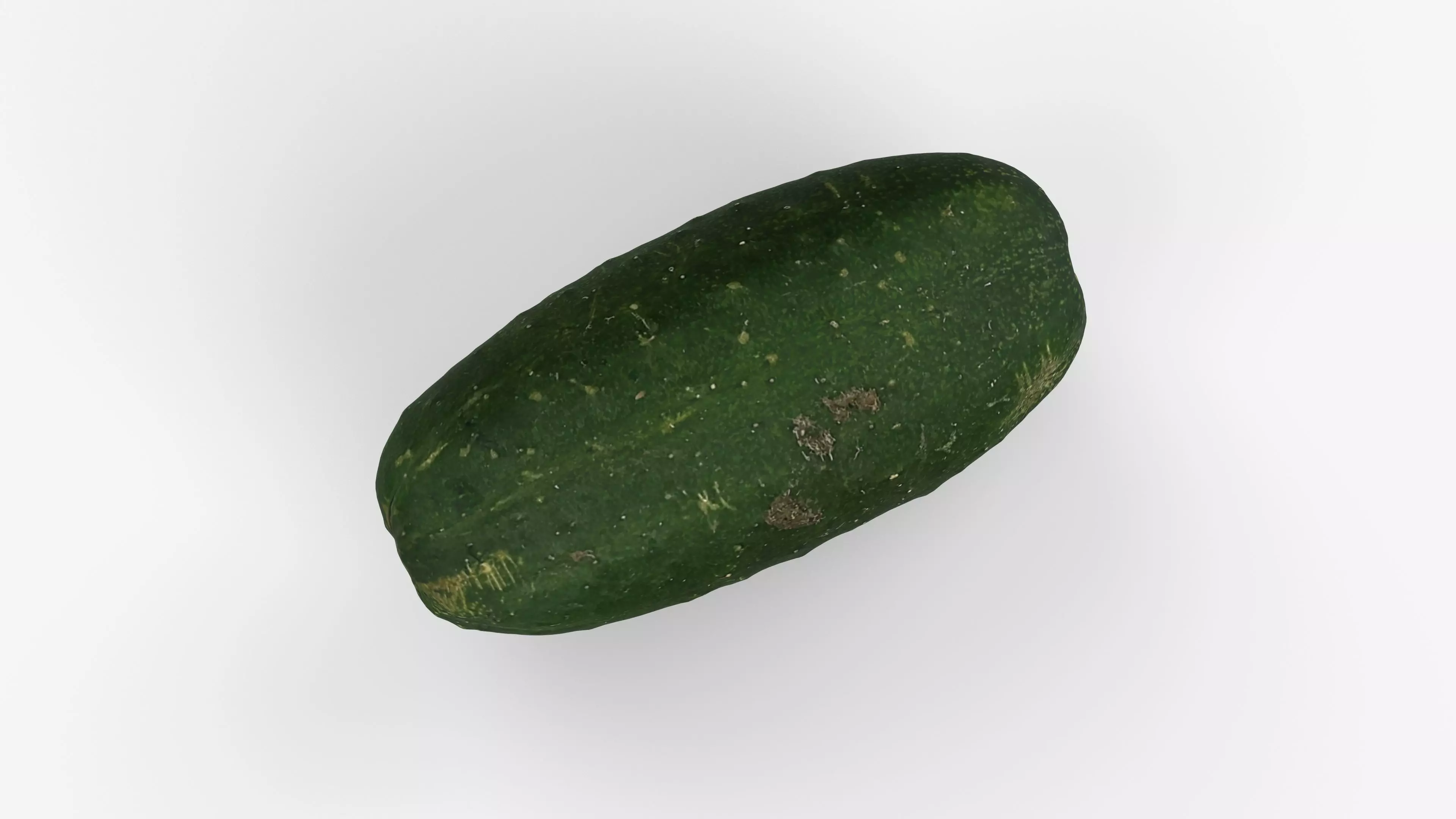 Photorealistic 3D scan of cucumber - Fresh Whole Vegetable Low-poly 3D model_7
