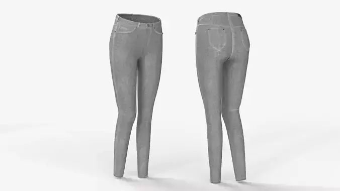 Woman Gray Cotton  Pants