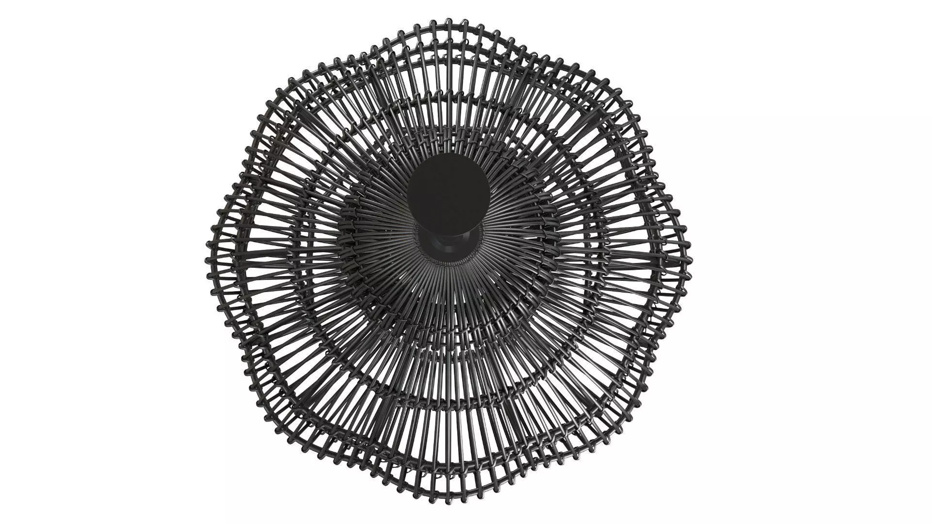 Aurelia Black Pendant Lamp In Rattan 3D model_5