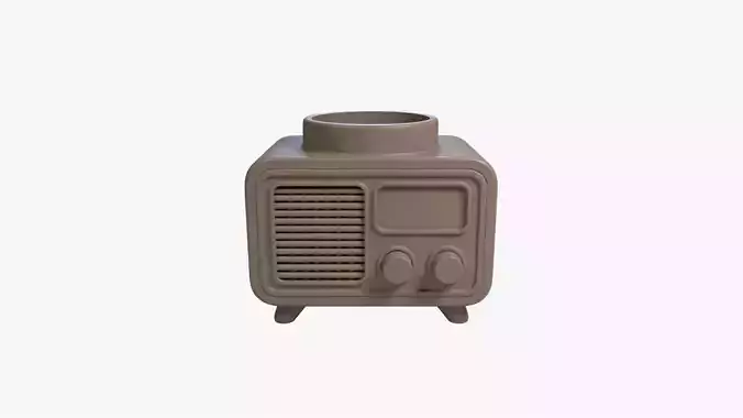 Retro Radio Pen Holder Vintage Broadcast Desk Organizer STL File