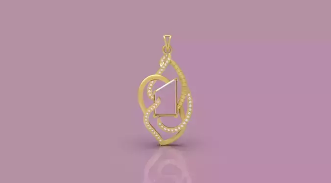 Fancy Gold Pendant - 0119