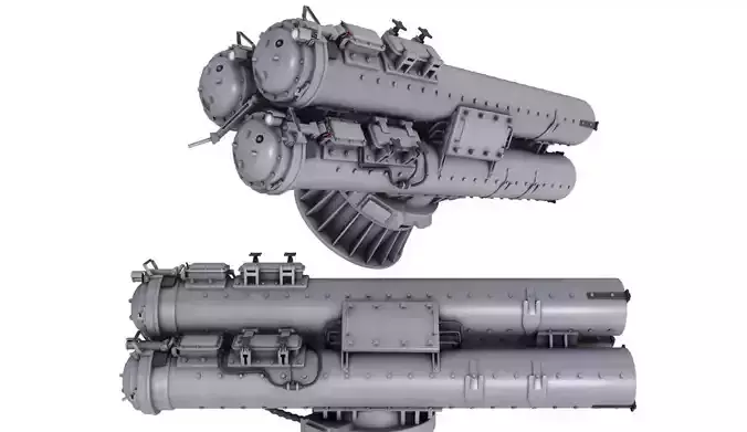 Mk-32 Surface Vessel Torpedo Tubes 3D model