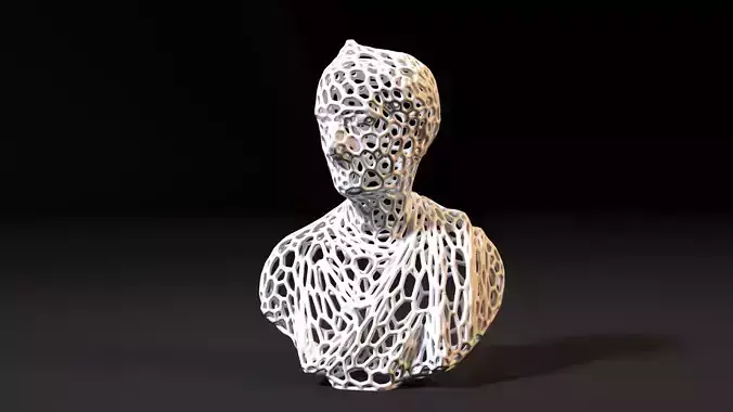 Bust of a priest Voronoi 3D print model