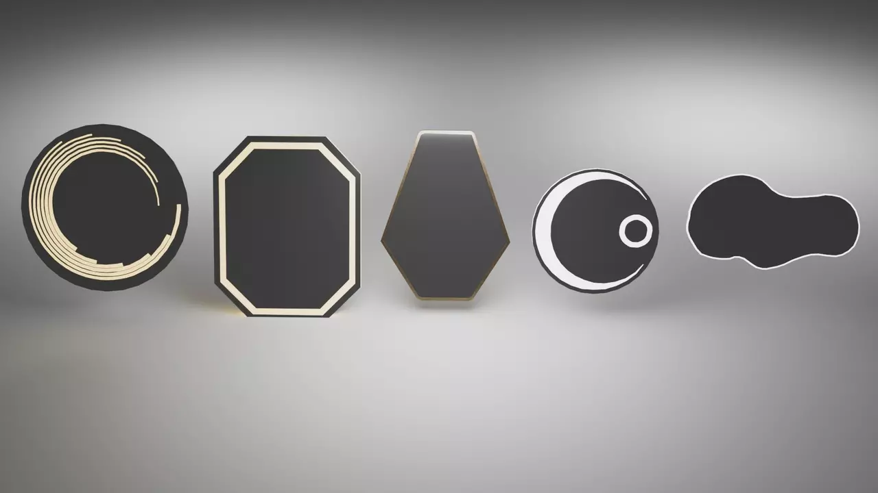 Modern Decorative Mirror Set 3 3D model_0