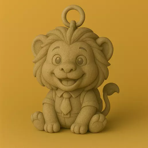 Lion Keychain 3D Model 3D print model_1