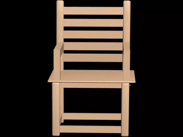 Wooden Chair 3D model_0