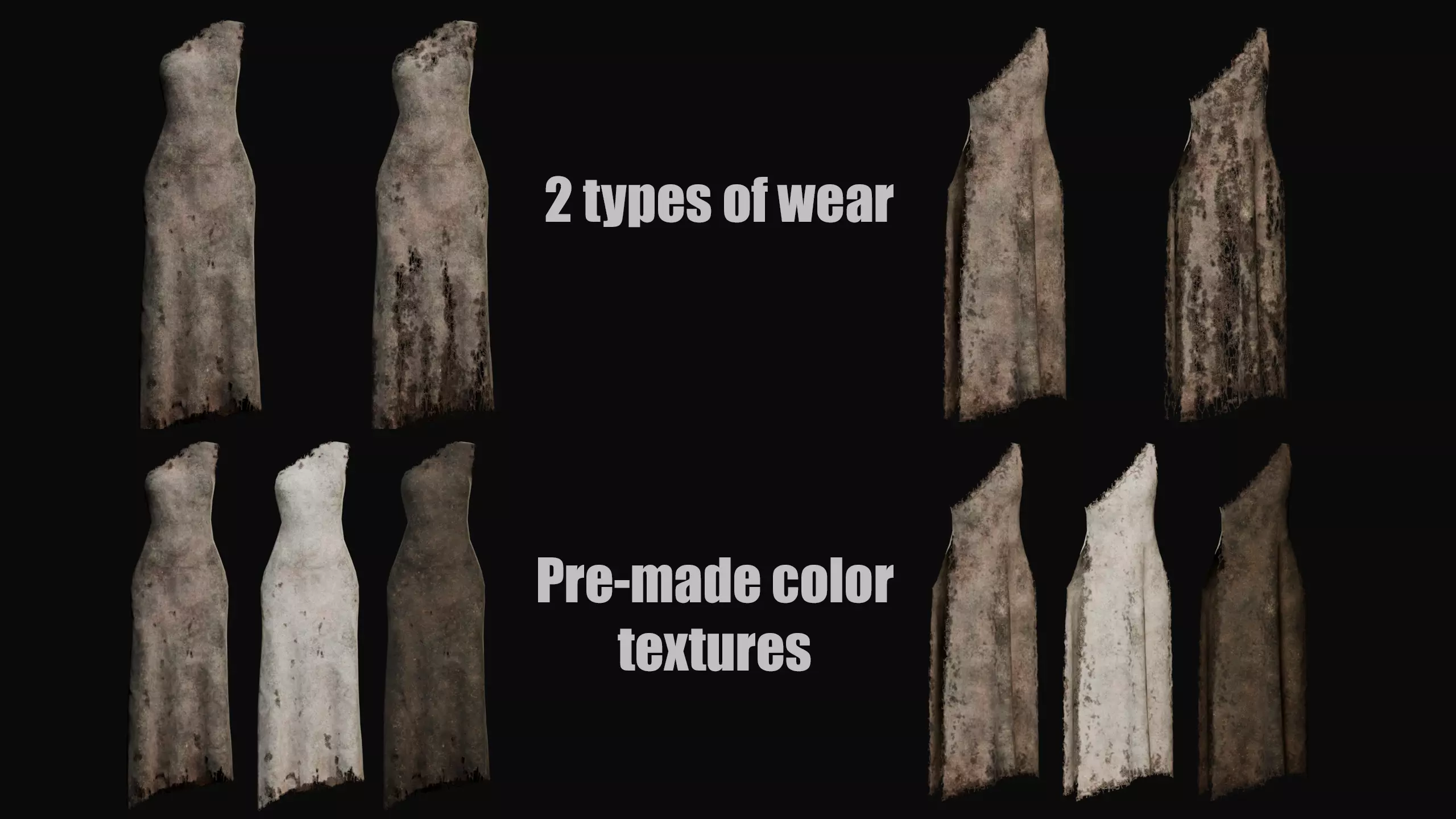 Creepy Flying Girl Low-poly 3D model_6