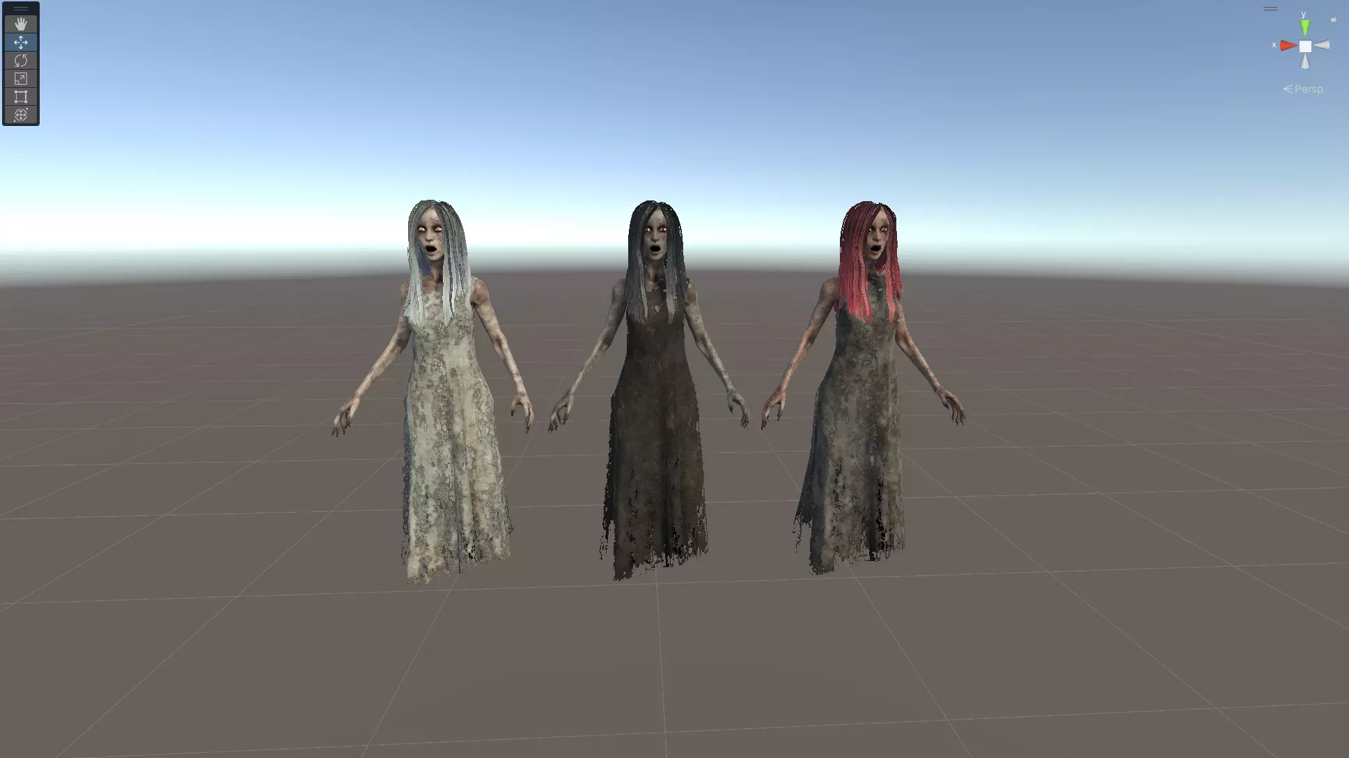 Creepy Flying Girl Low-poly 3D model_15