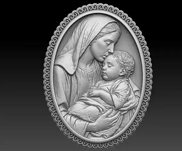Mary with Baby Jesus Pendant
