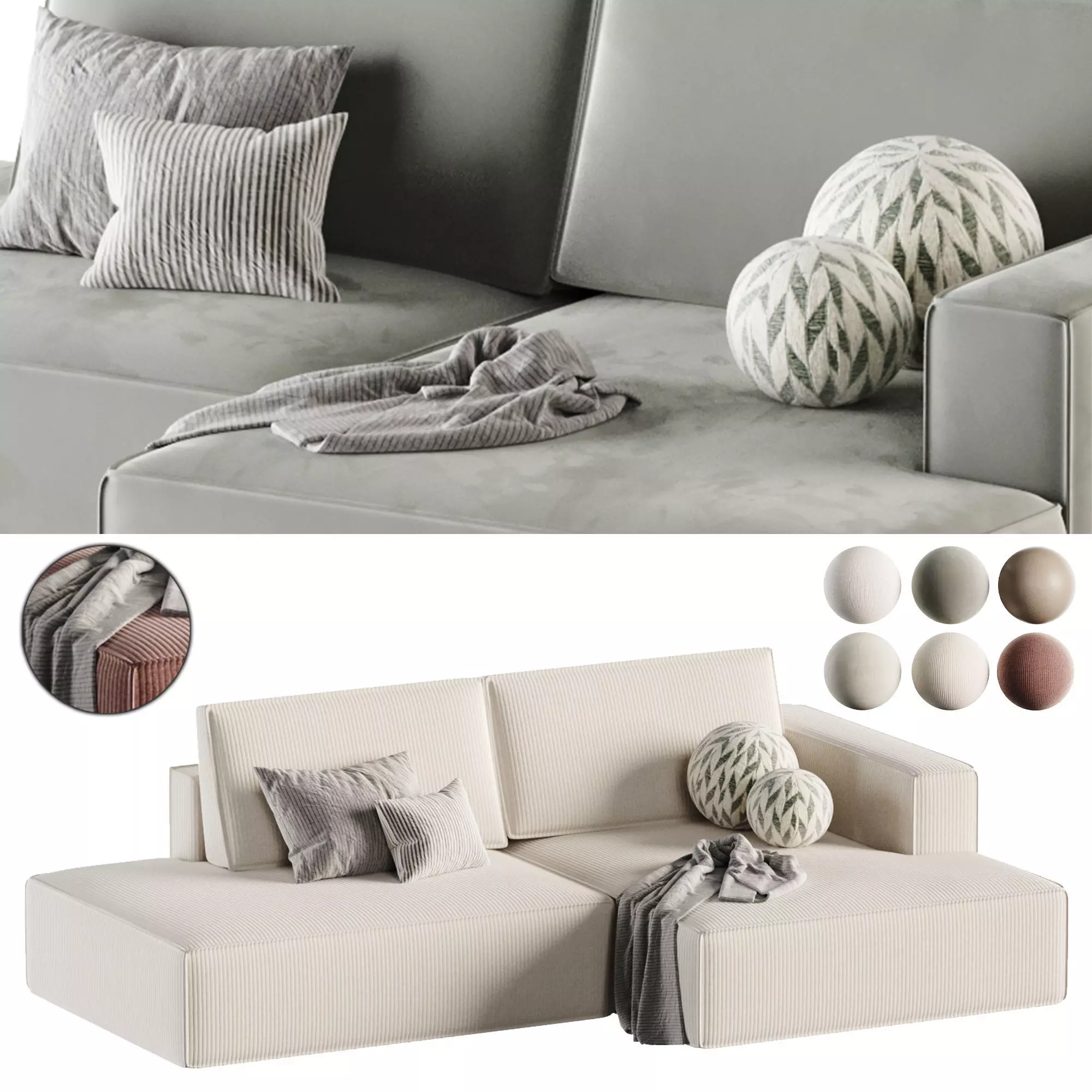 Modular sofa Eten 7 3D model_0