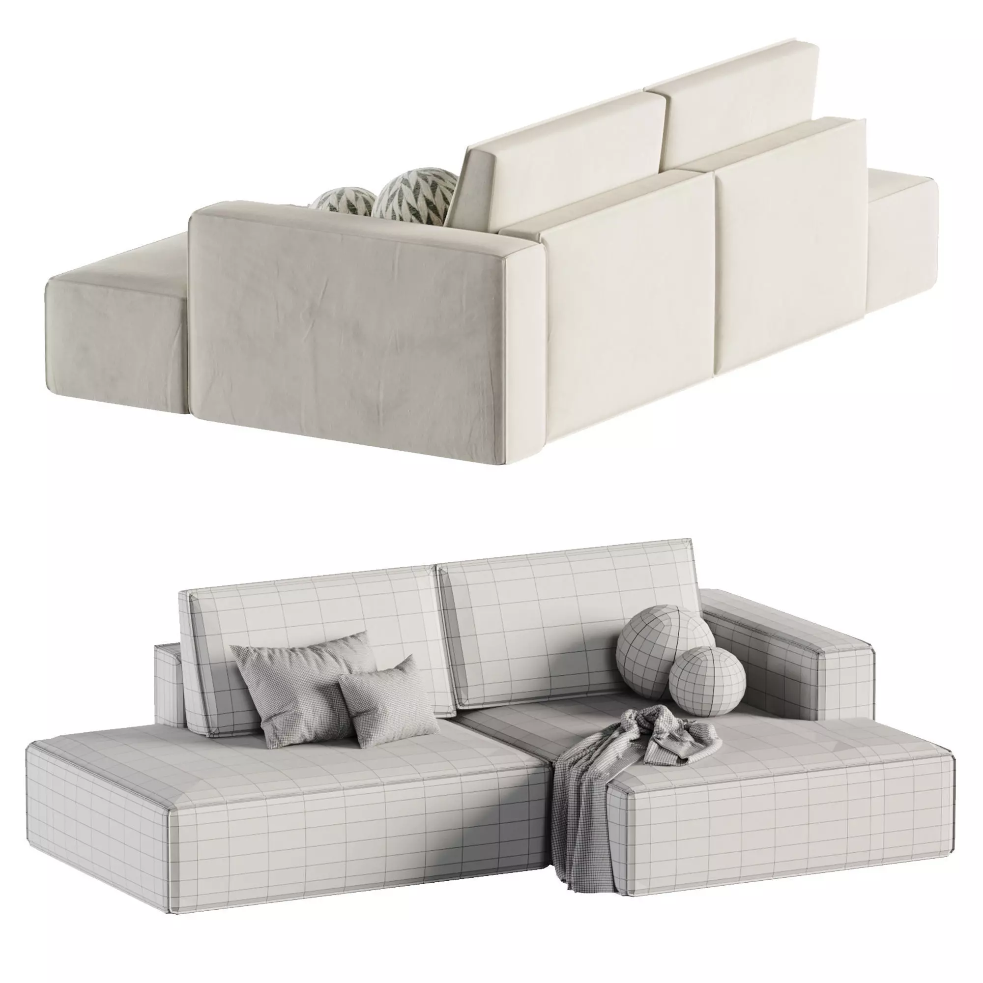 Modular sofa Eten 7 3D model_4