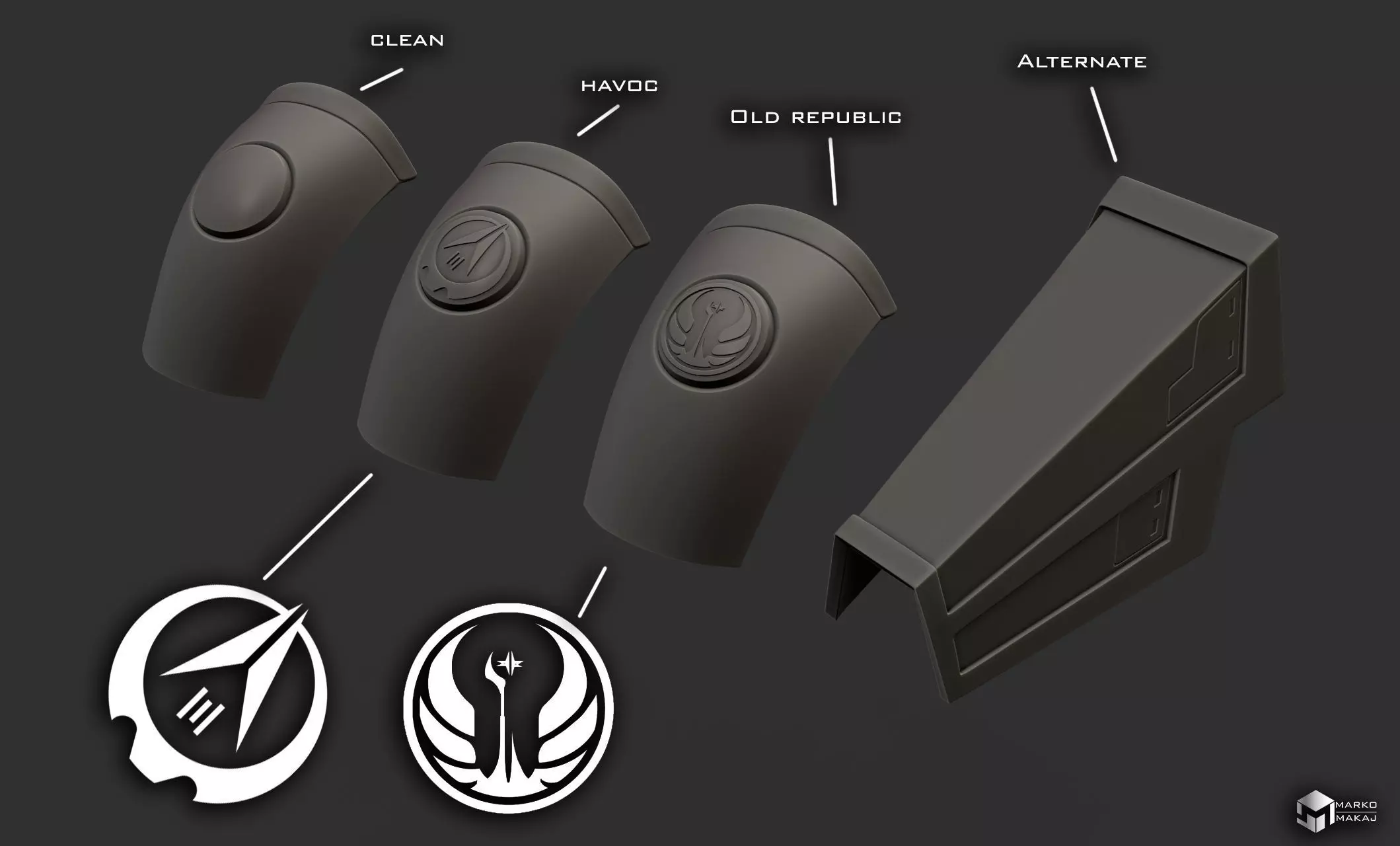 Havoc squad Jace Malcom armor 3D print model_19