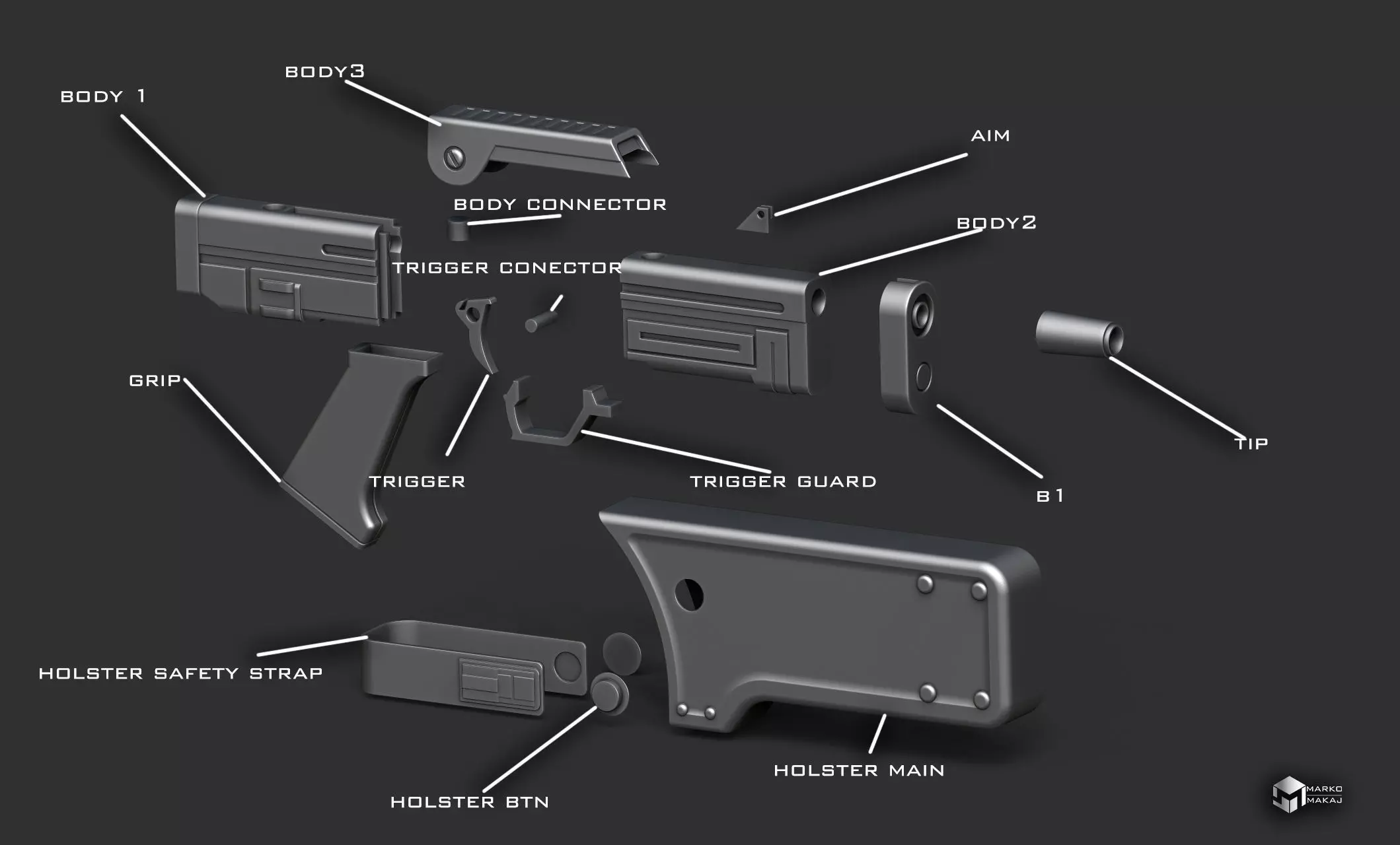 Havoc squad Jace Malcom armor 3D print model_15