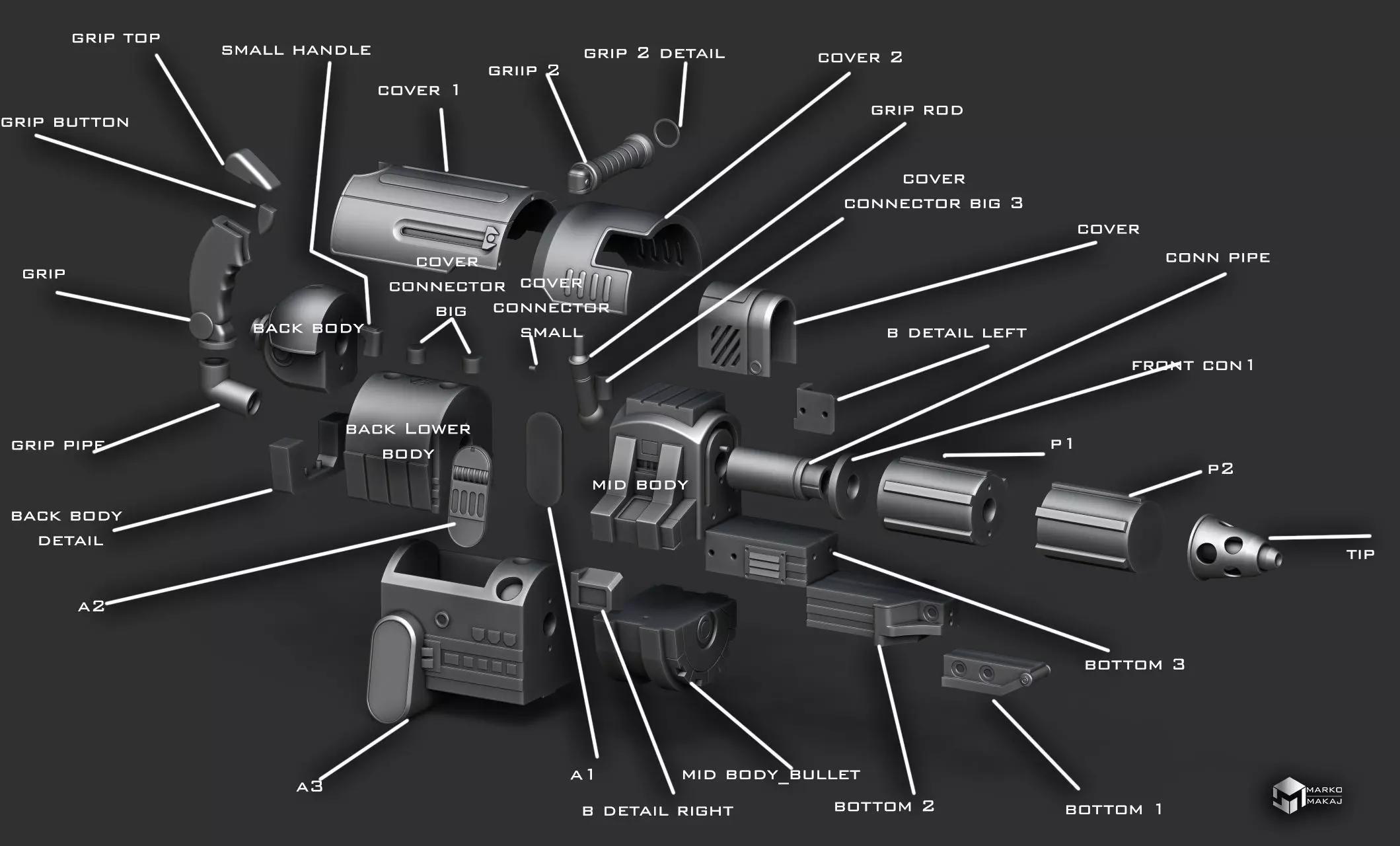 Havoc squad Jace Malcom armor 3D print model_13