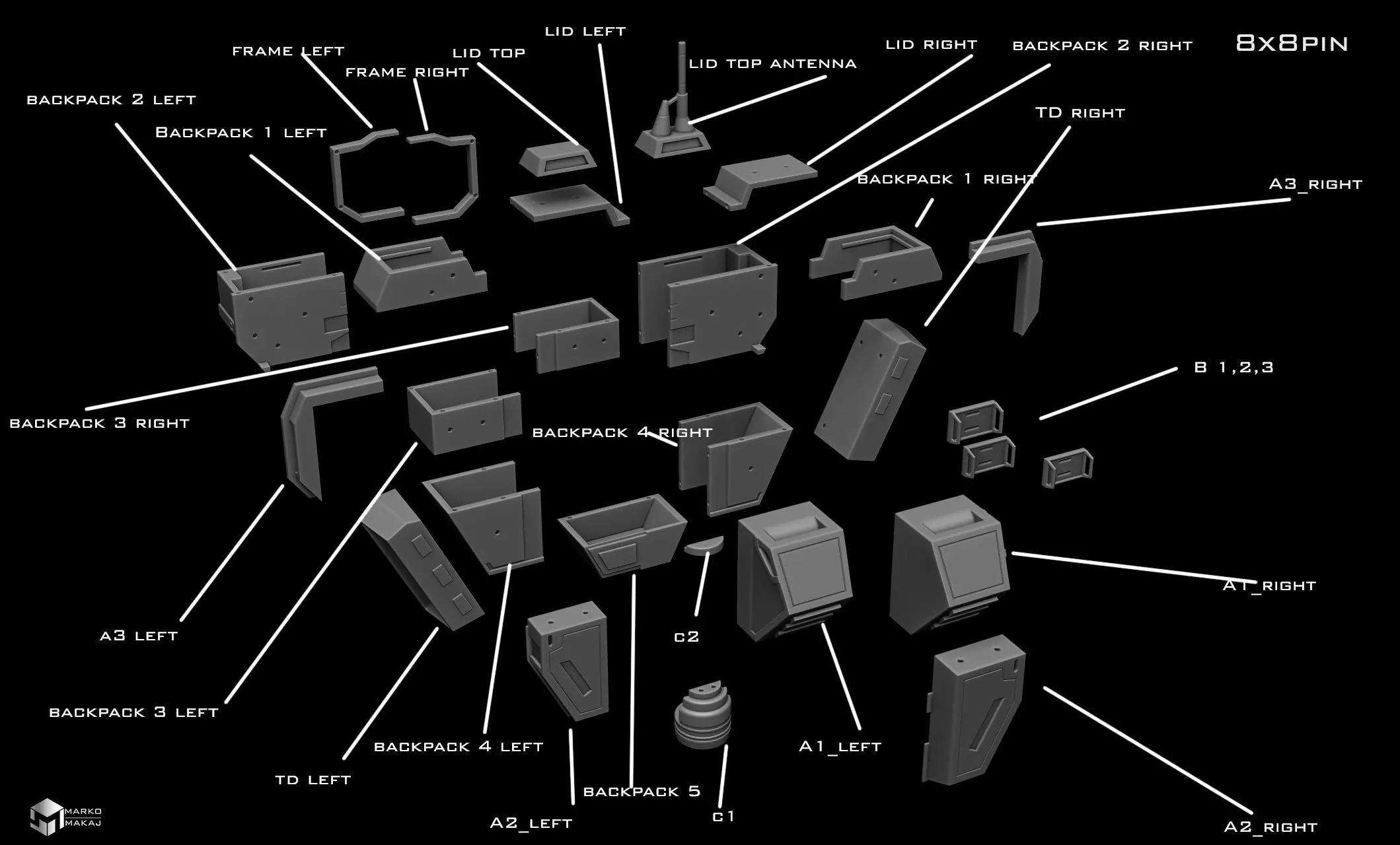 Havoc squad Jace Malcom armor 3D print model_2