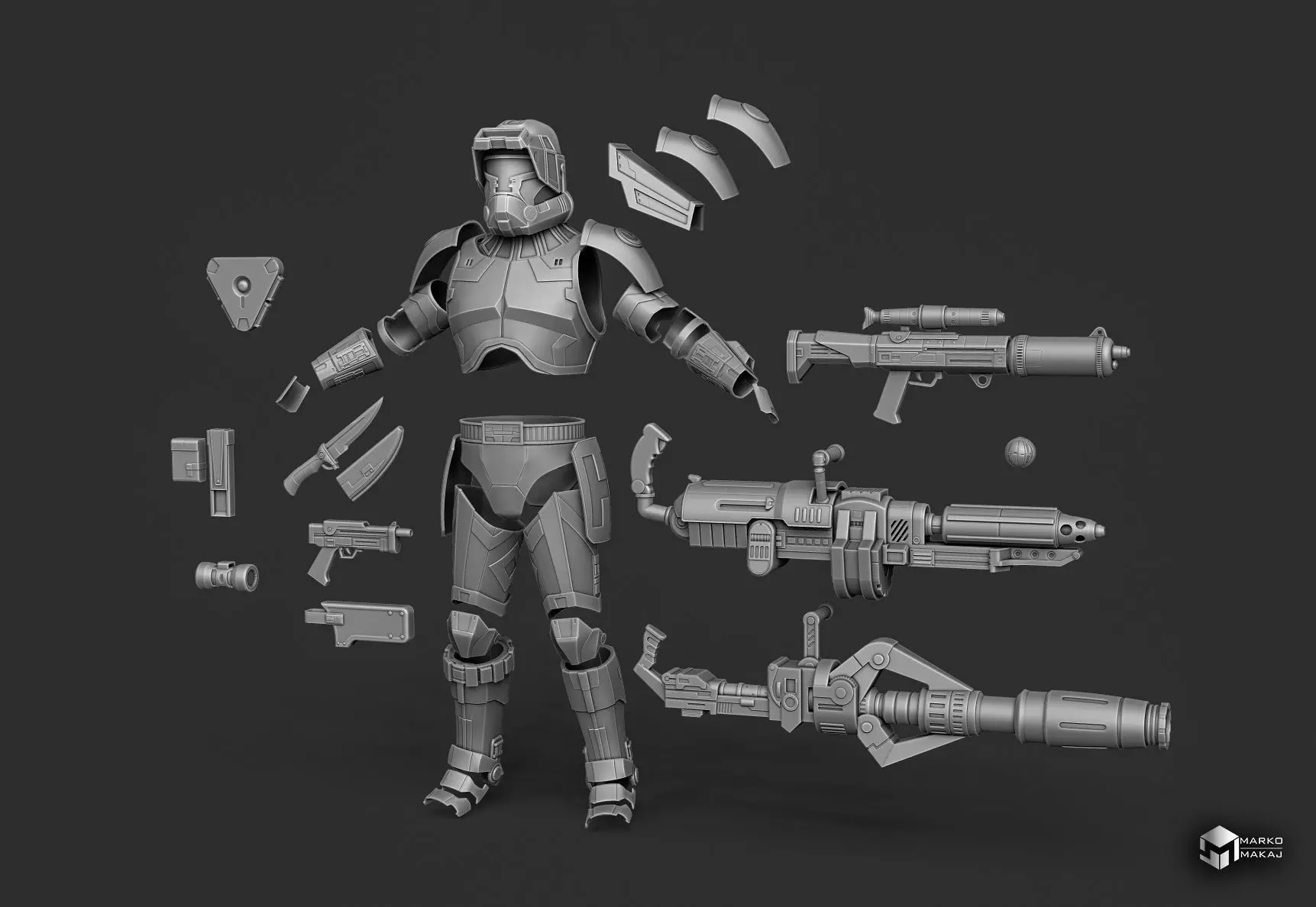 Havoc squad Jace Malcom armor 3D print model_0