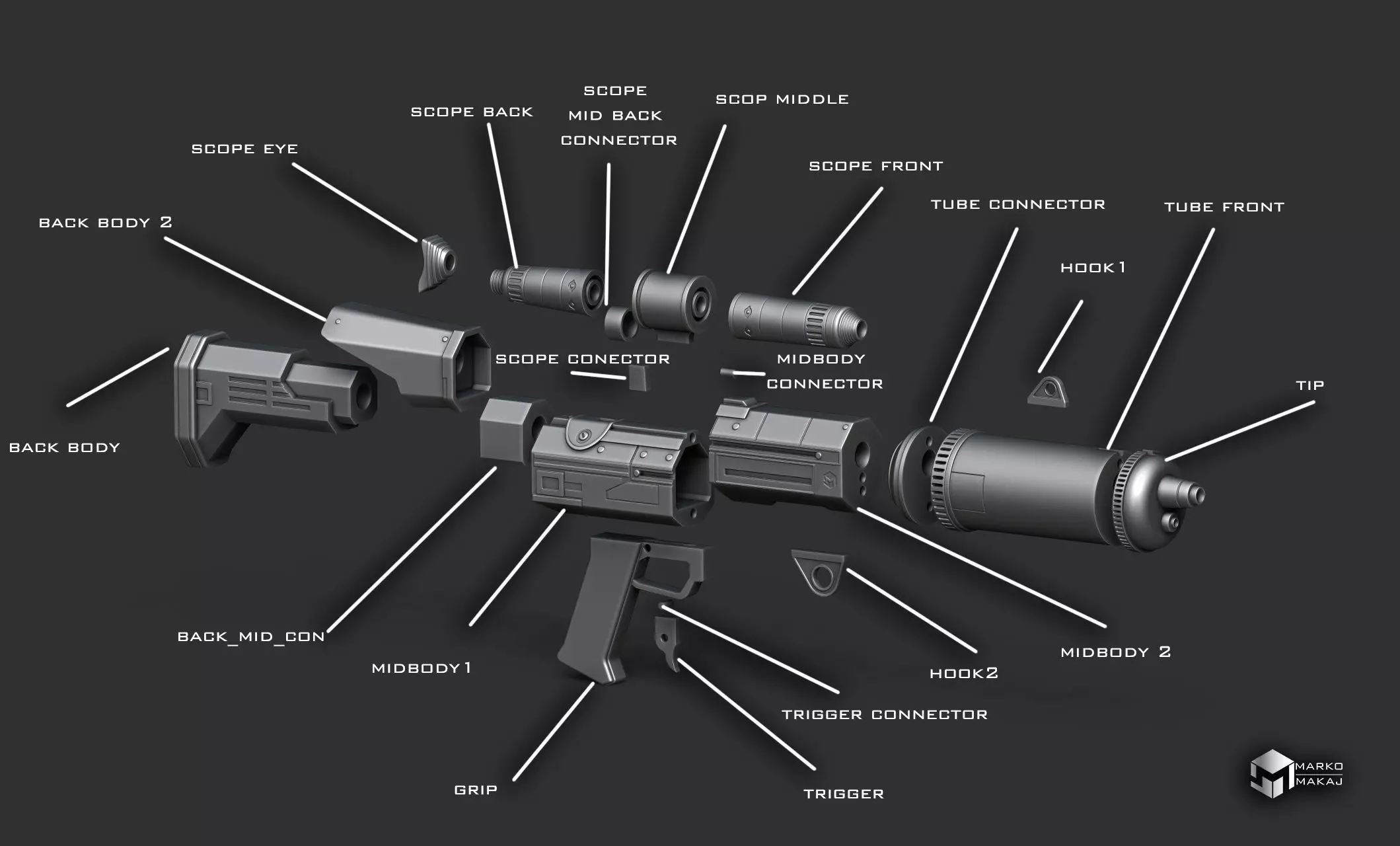 Havoc squad Jace Malcom armor 3D print model_16