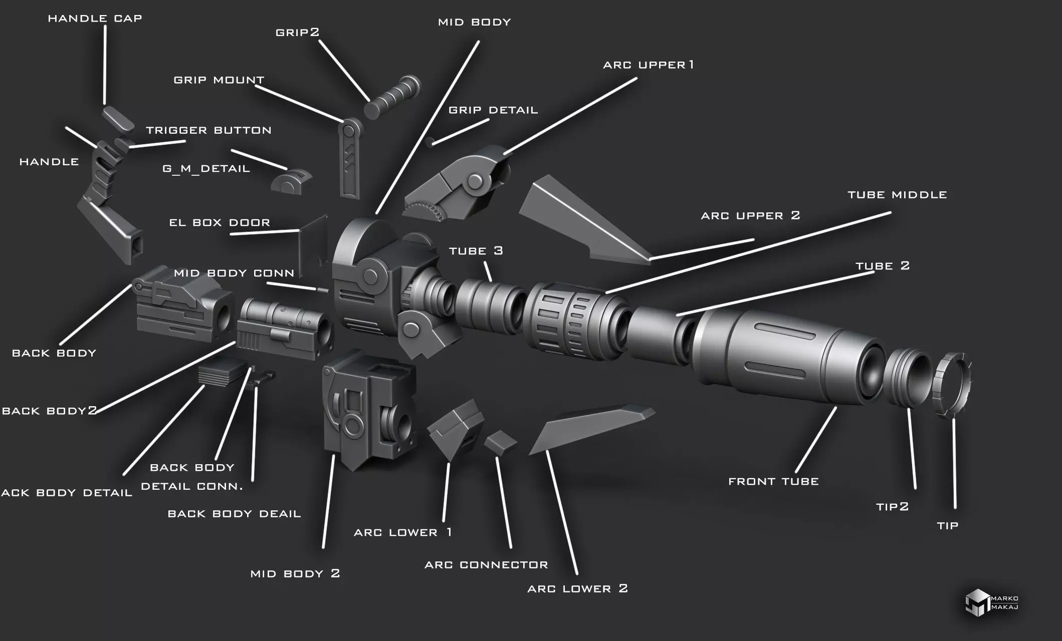 Havoc squad Jace Malcom armor 3D print model_11