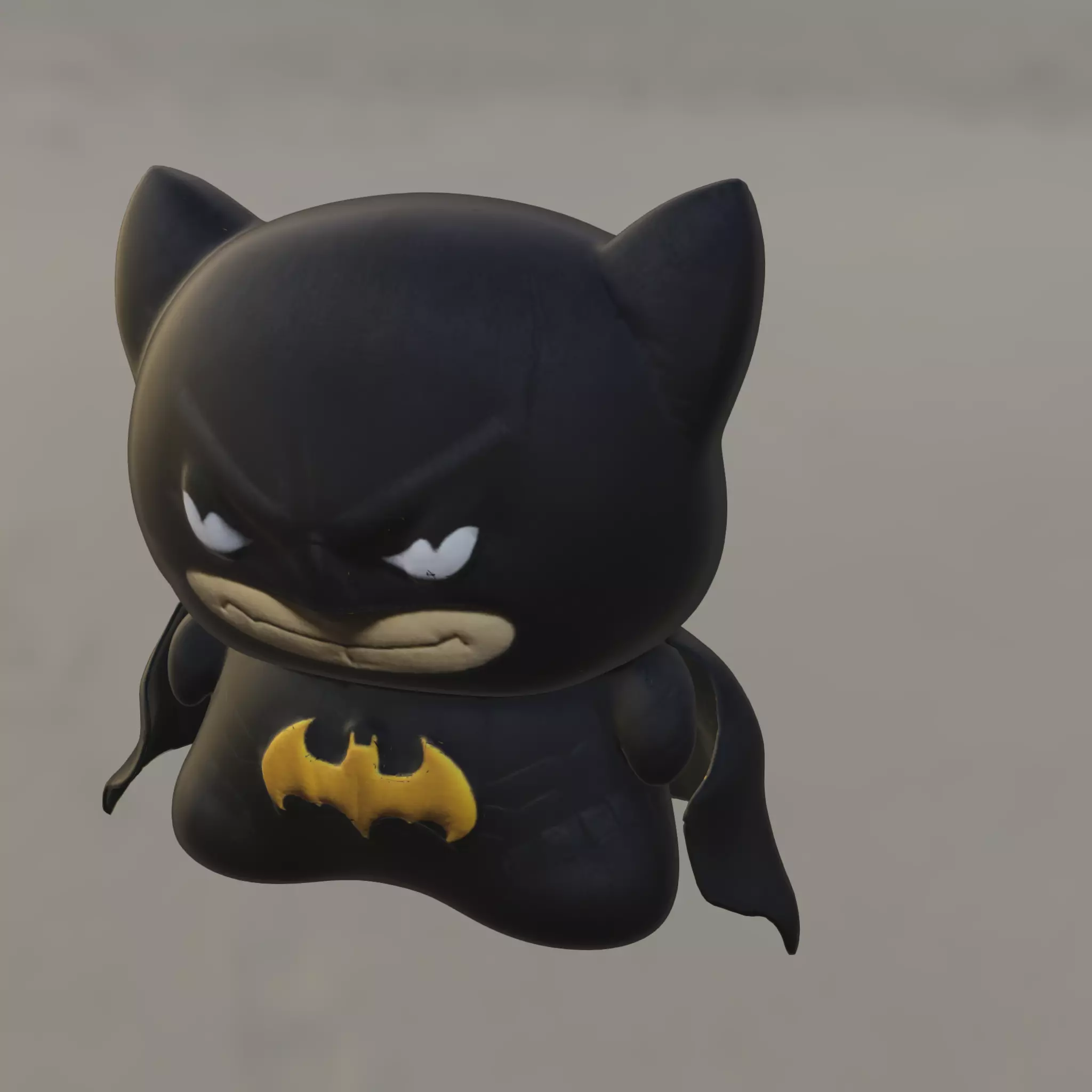 Chibi Batman Hero Low-poly 3D model_0