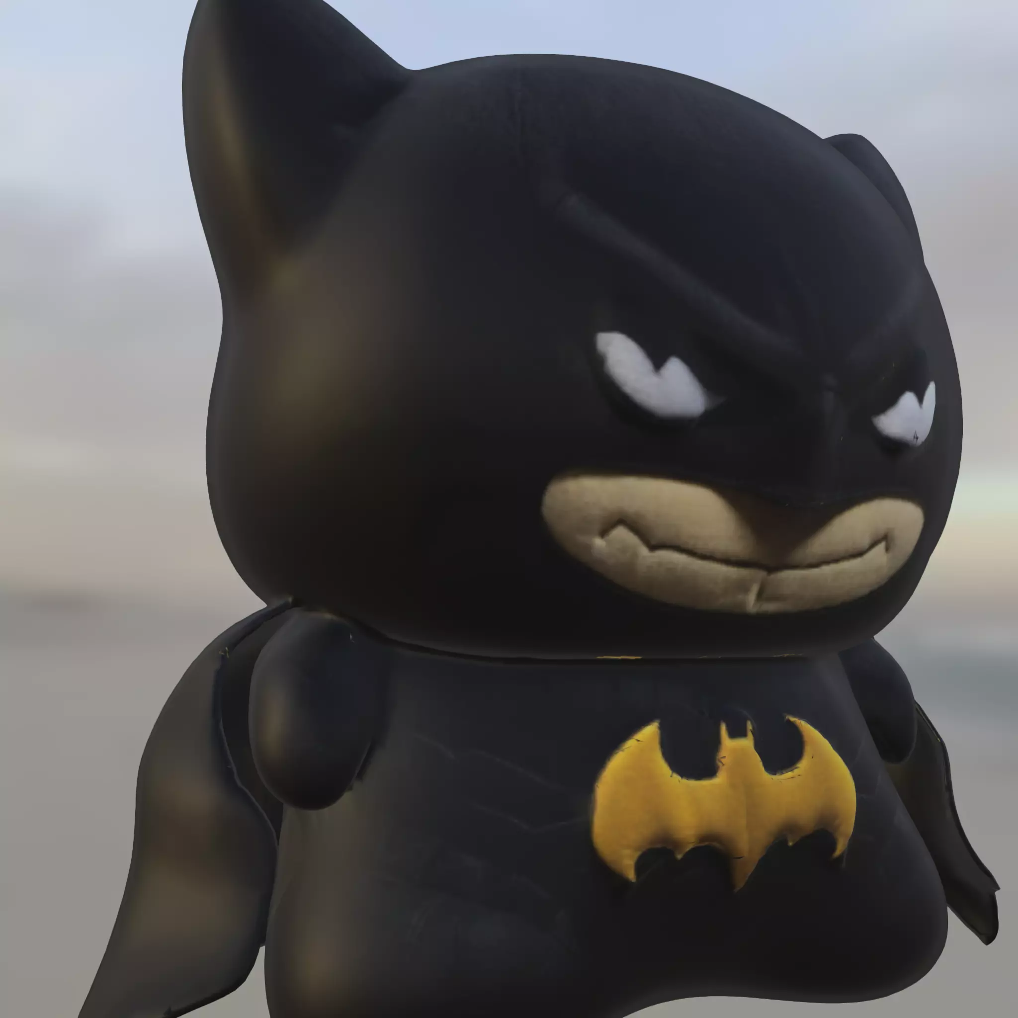 Chibi Batman Hero Low-poly 3D model_3