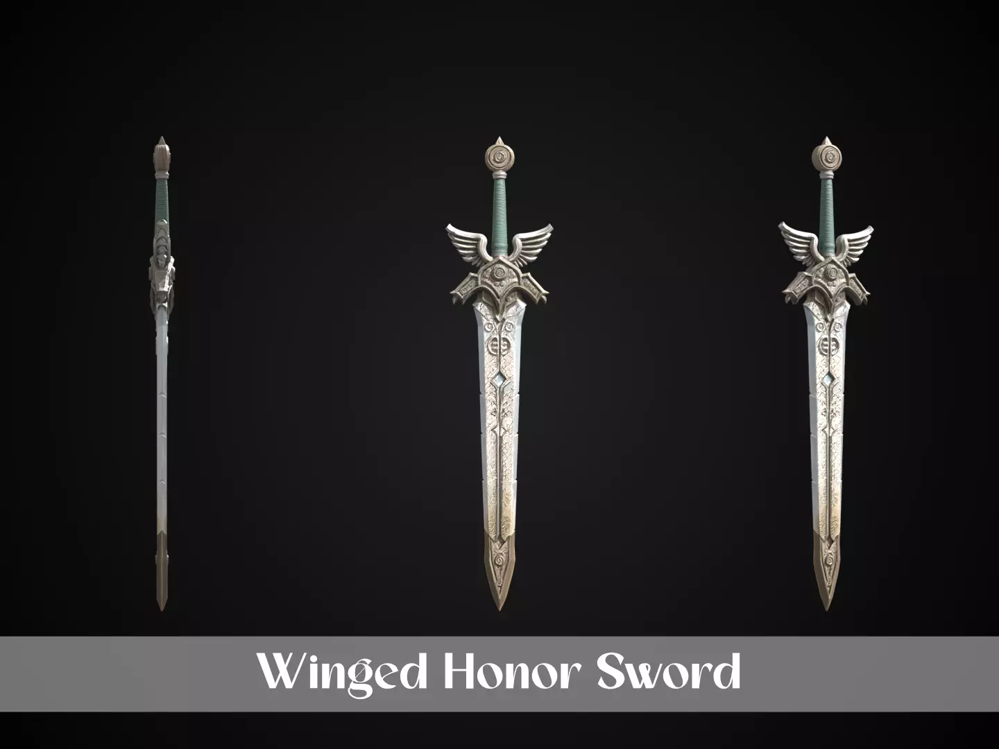 Stylized Rohan Sword - Winged Honor 3D print model