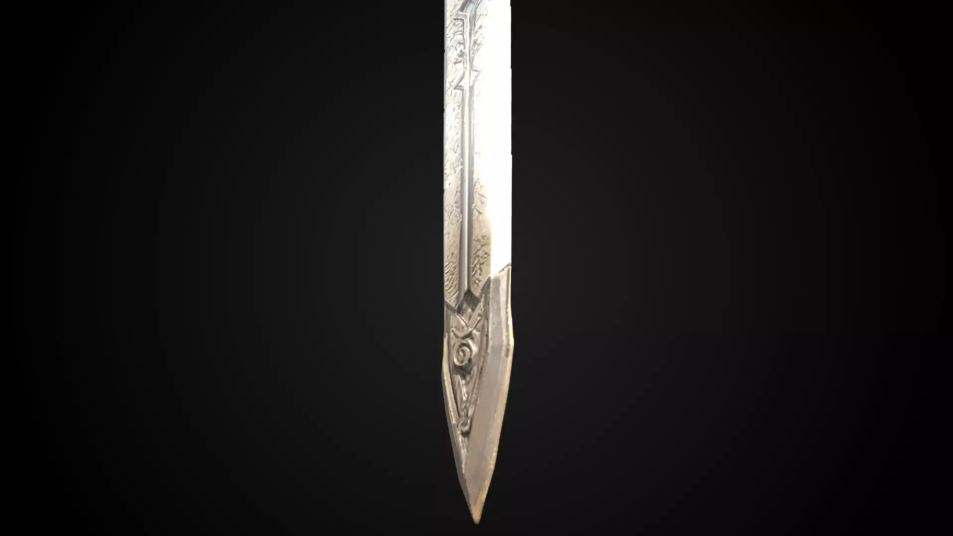 Stylized Rohan Sword - Winged Honor - Game Ready 3D model_5