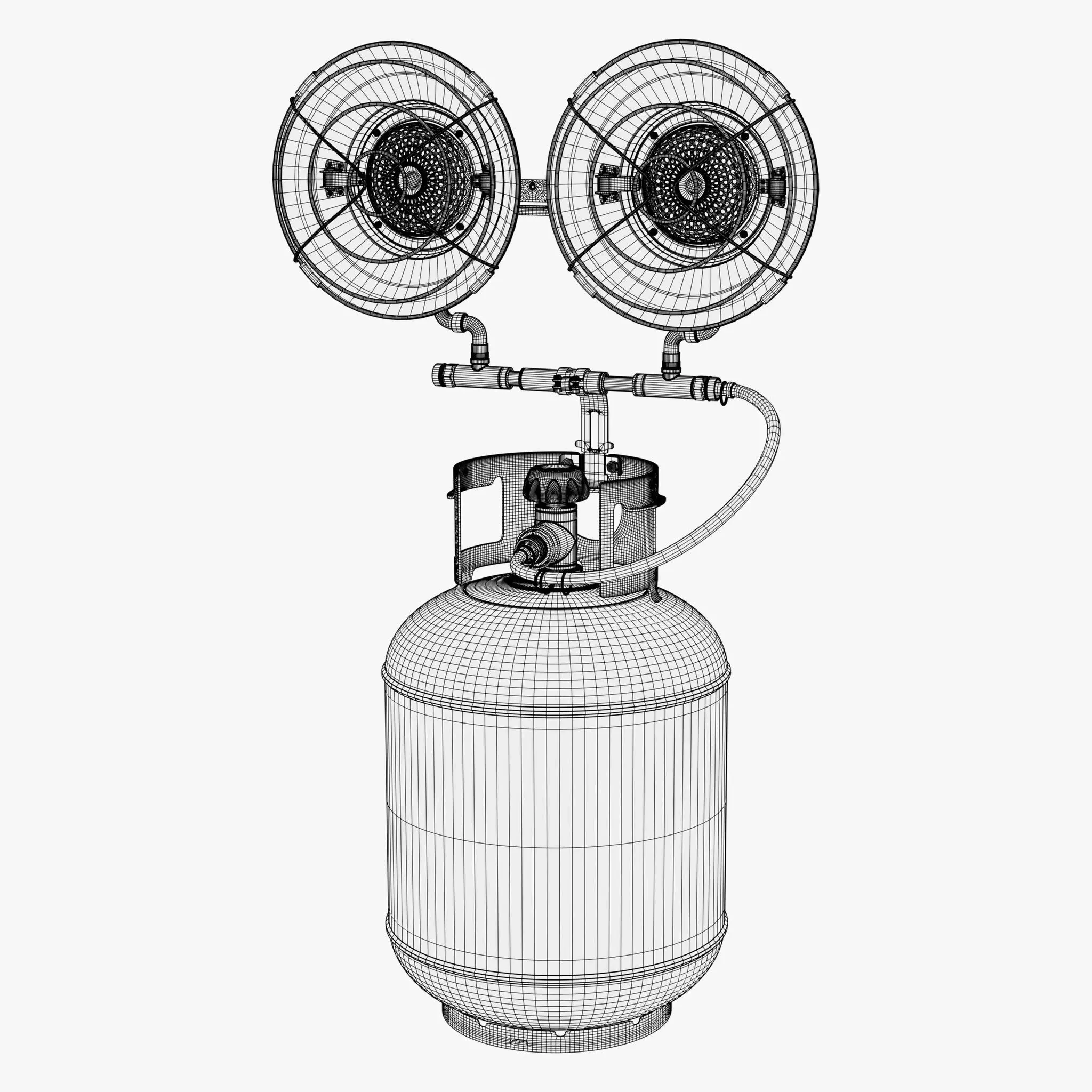 Infrared Gas Heater with Dual Burners M1 3D model_6
