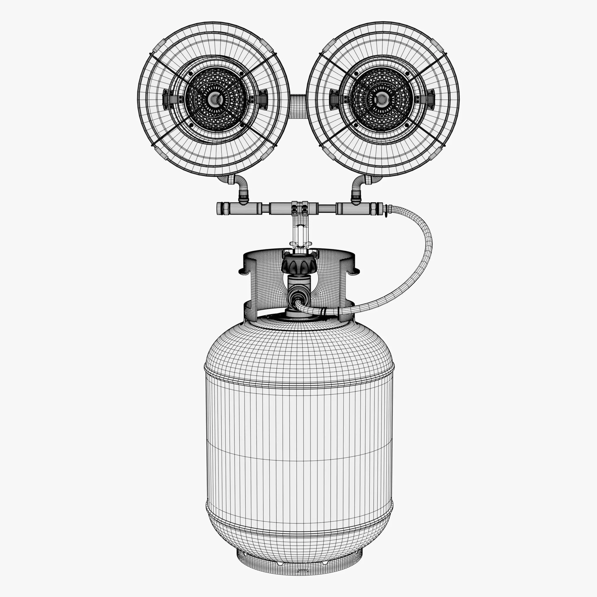 Infrared Gas Heater with Dual Burners M1 3D model_10