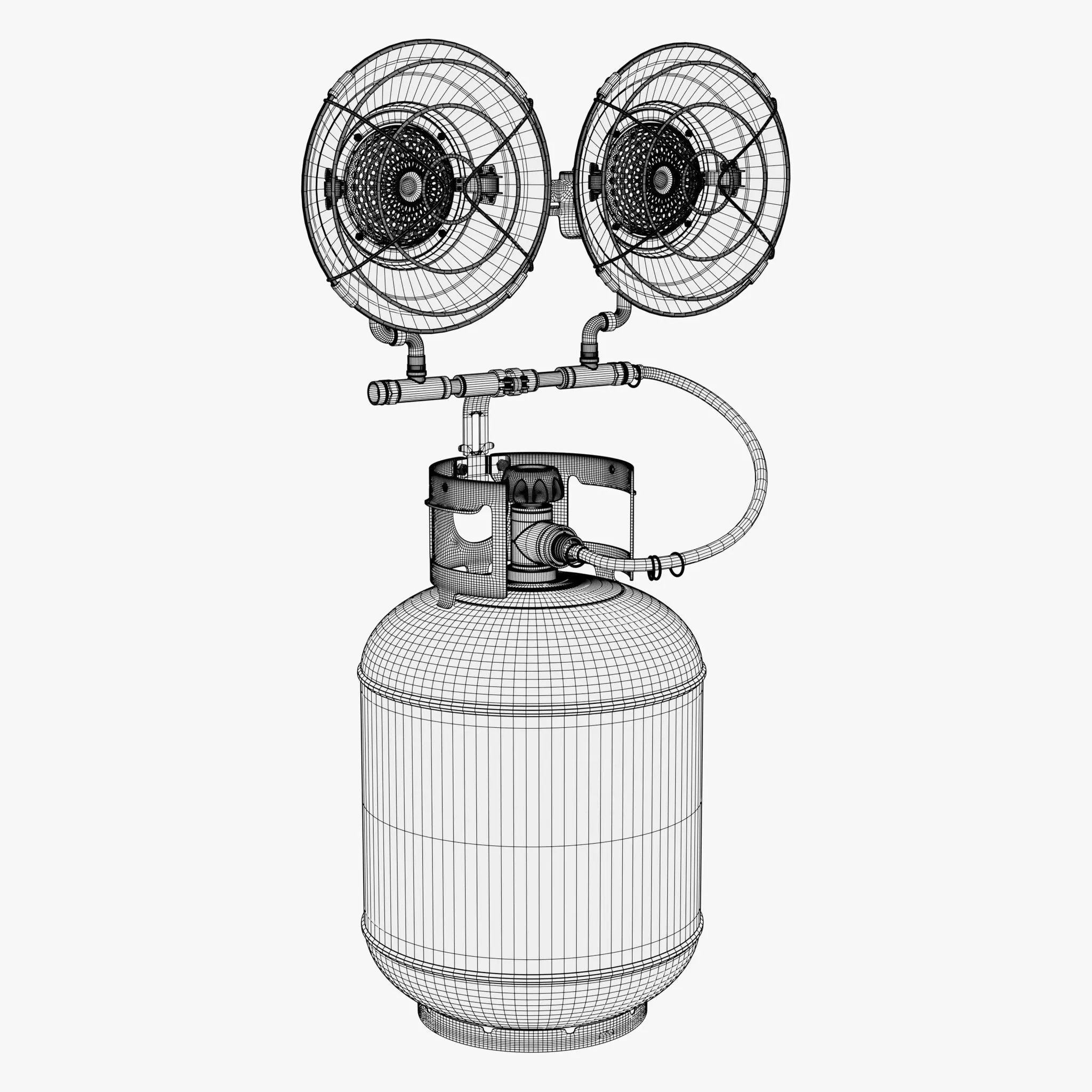 Infrared Gas Heater with Dual Burners M1 3D model_8