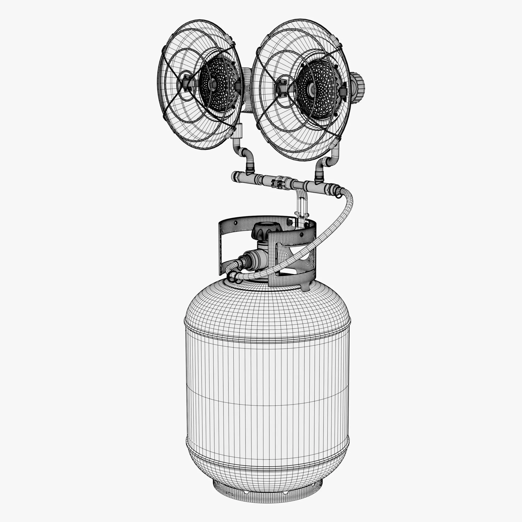 Infrared Gas Heater with Dual Burners M1 3D model_11