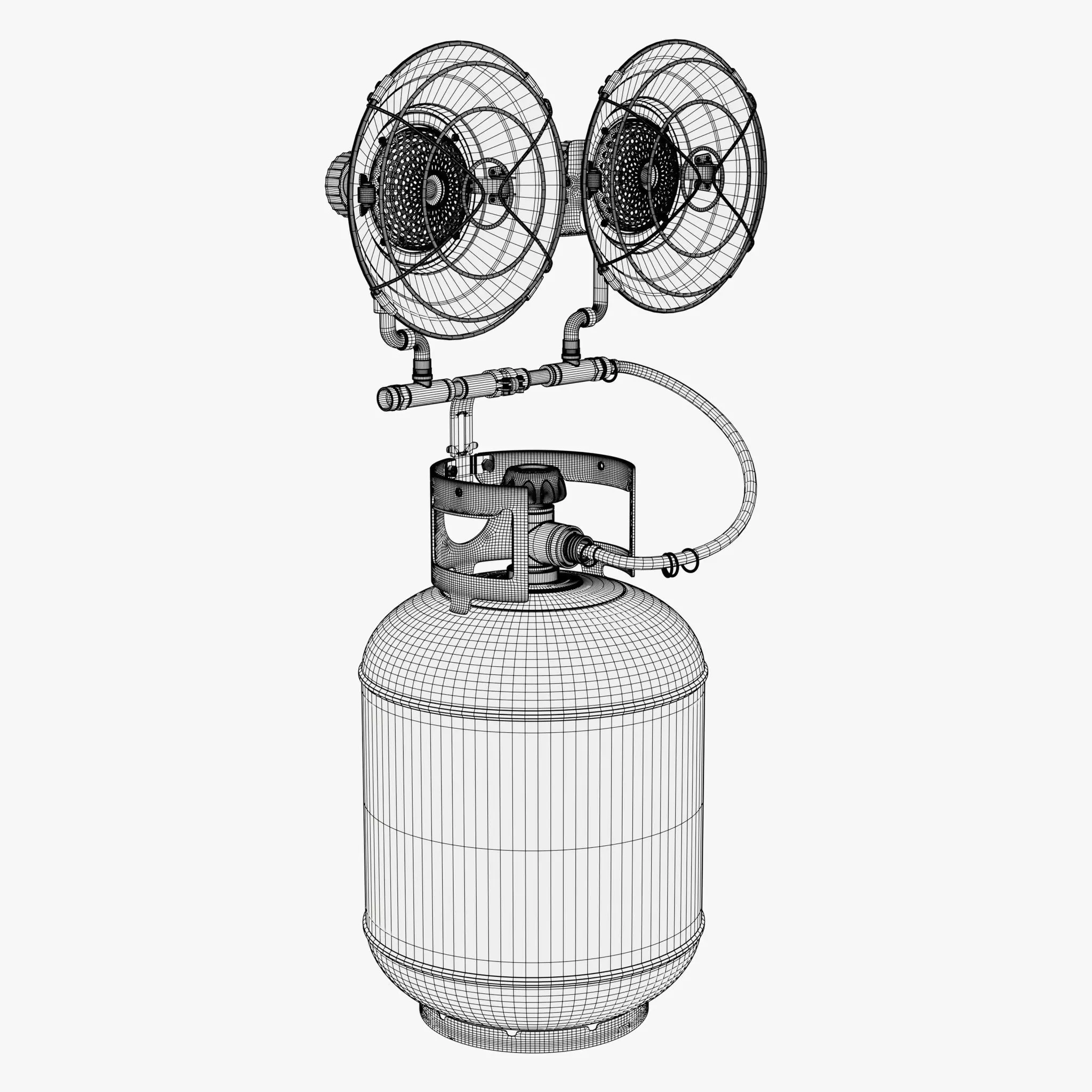 Infrared Gas Heater with Dual Burners M1 3D model_7
