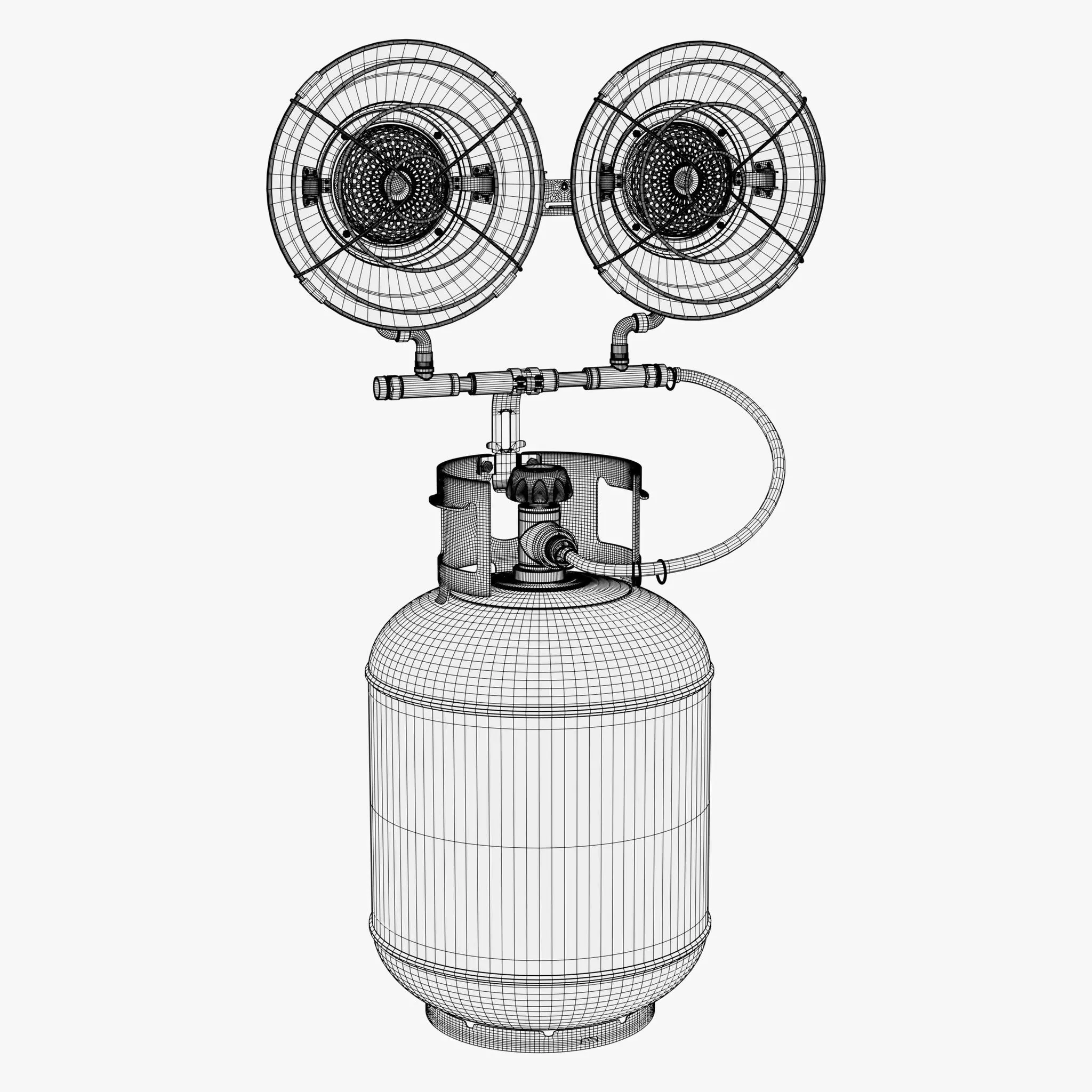 Infrared Gas Heater with Dual Burners M1 3D model_9